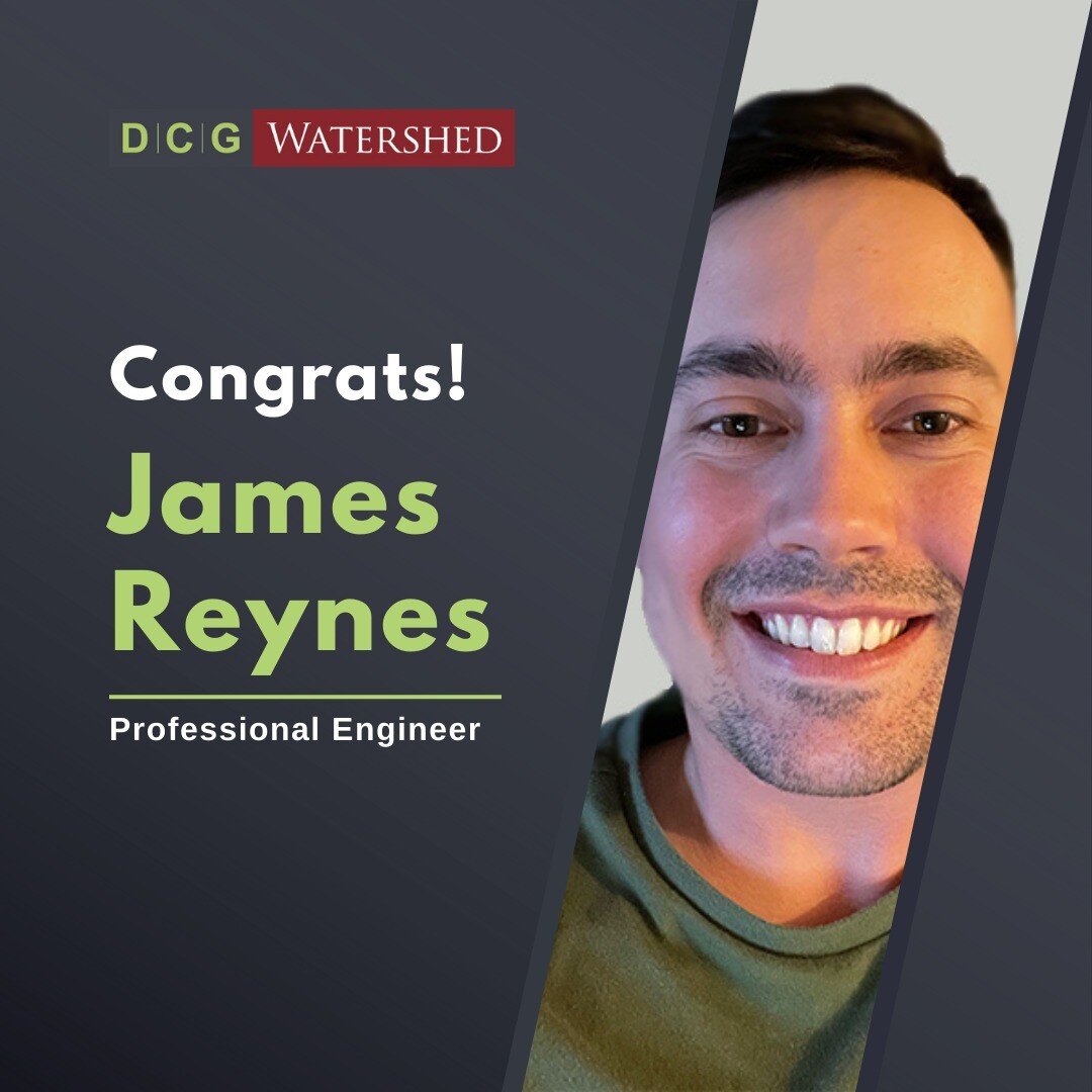 Please join us in congratulating James Reynes, PE for officially becoming a Professional Engineer! We are very proud of this achievement and are excited to see his continued career growth.

#dcgwatershed&nbsp;#naturalresources&nbsp;#environmental&nbs