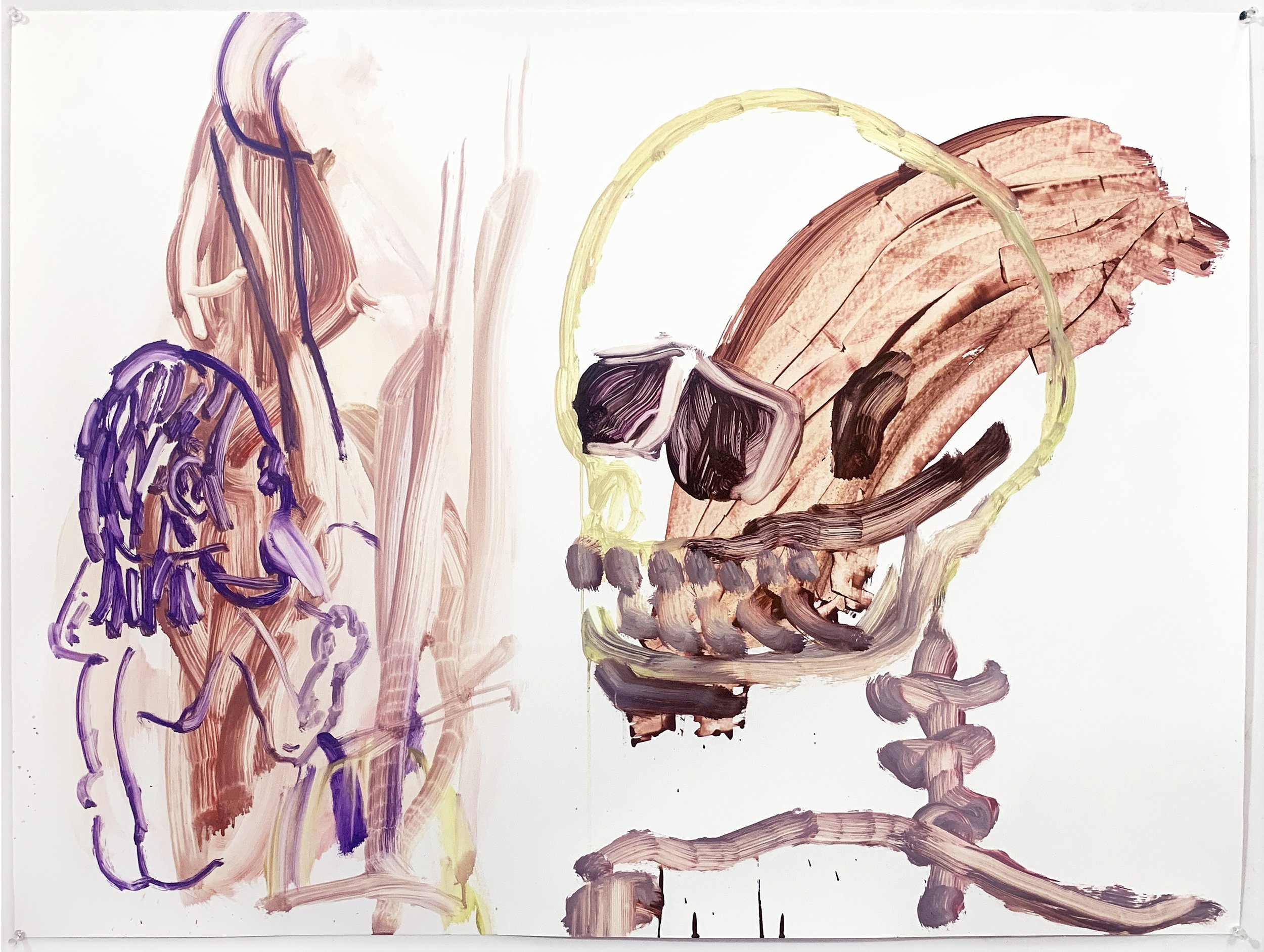  Oil on paper  30” x 40”  2024 