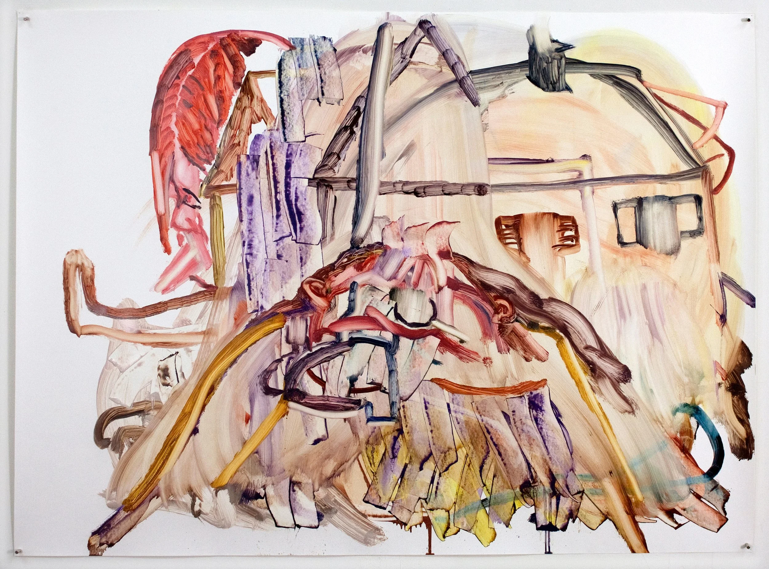  Little House of Cards  Oil on paper  30” x 40”  2024 