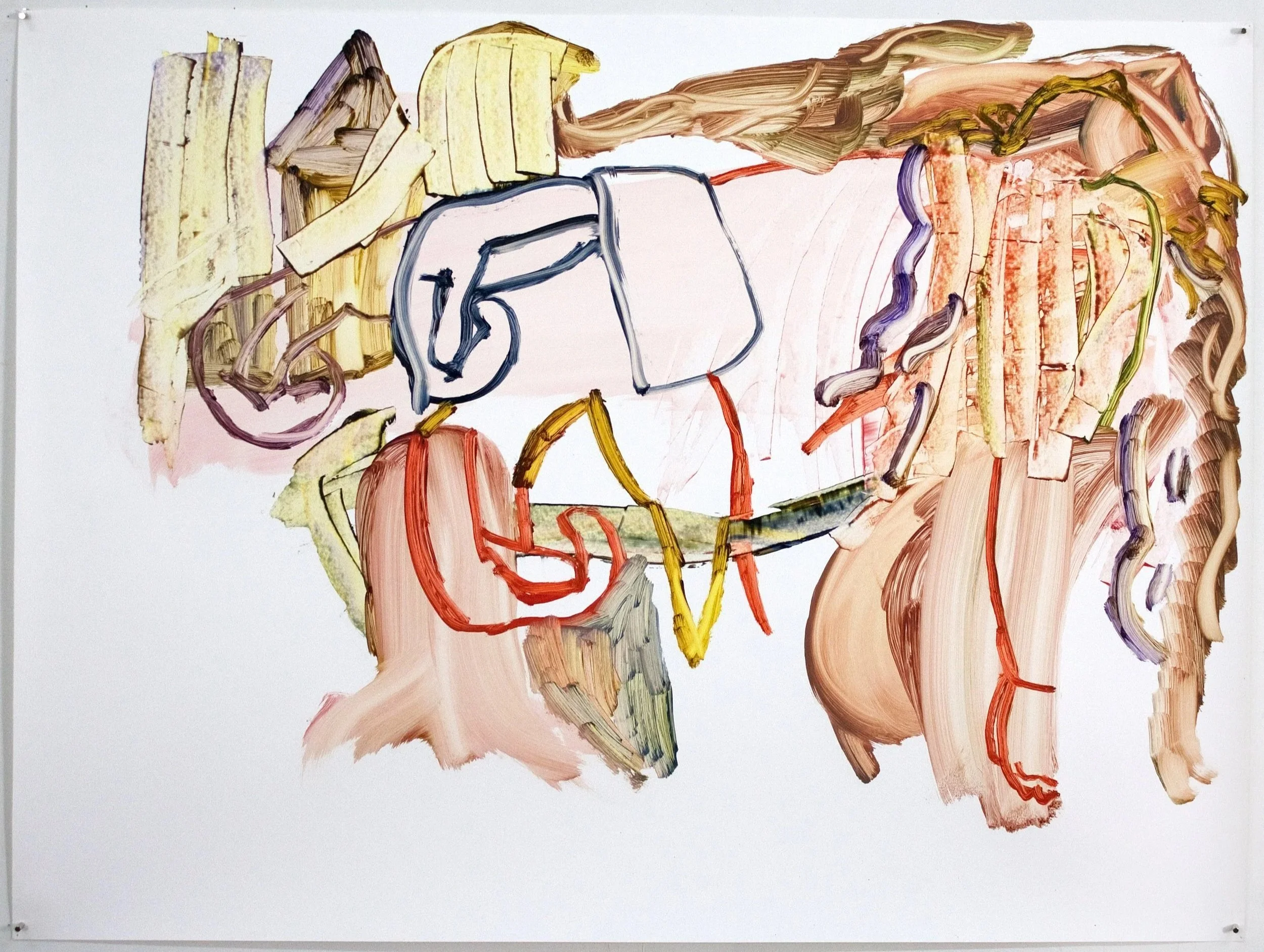  Oil on paper  30” x 40”  2024 