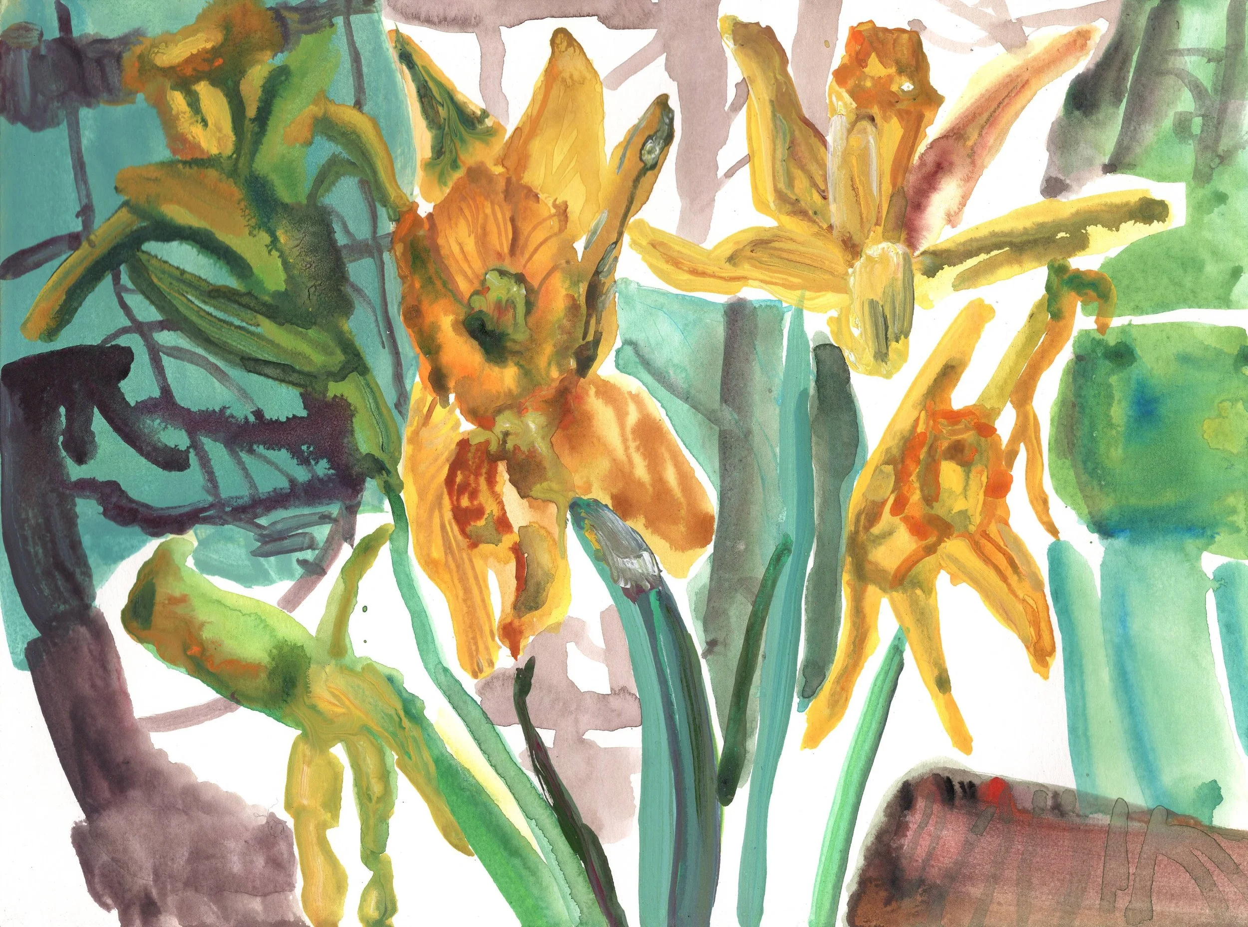  Gouache on paper  9” x 12”  2023 