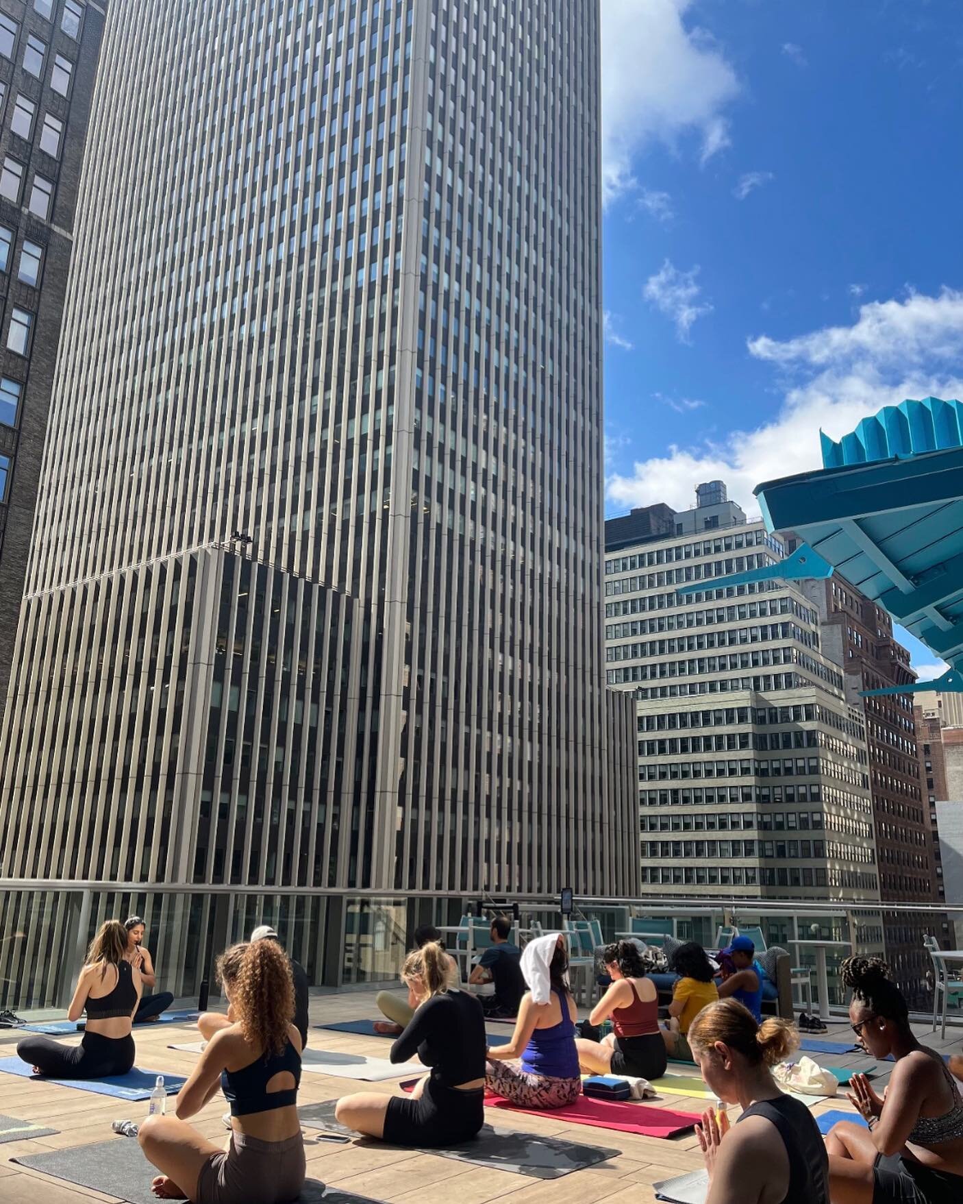 Join us this summer, high above the hustle and bustle of Manhattan for some community building &amp; Yoga flows to promote inner peace.
.
.
.
.
.
.
#sputnikyoga #sputnik #rooftopyoga #manhattan #summer #community #wellness #healthandwellness #wellnes