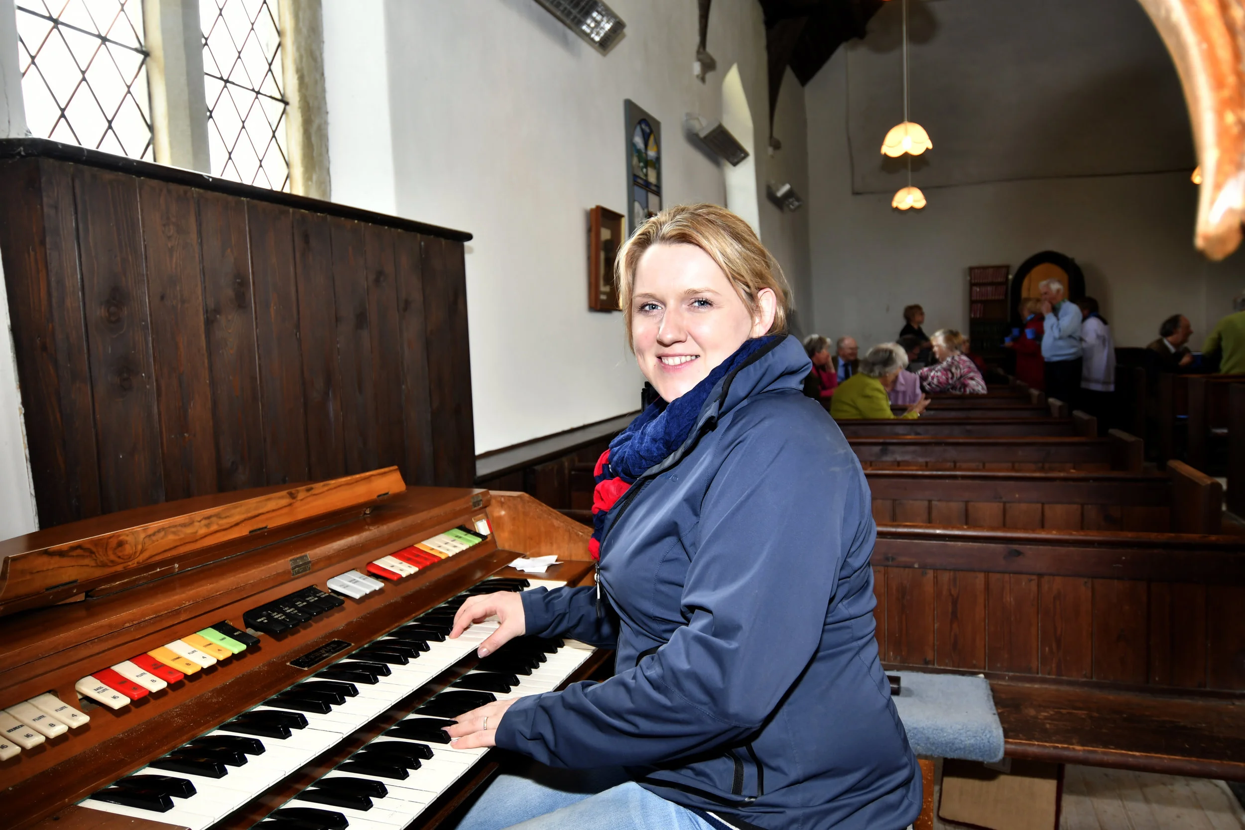 I love to play the organ which allows people to sing