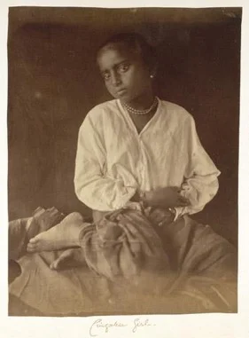 Unknown Girl , Ceylon, 1875-1889. Albumen Silver Print.