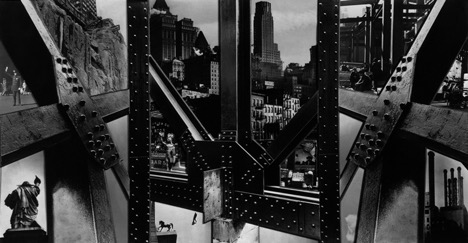 Photomontage, New York City (1932), gelatin silver print (Berenice Abbott Archive, Ryerson Image Centre © Ronald Kurtz, administered by Commerce Graphics Ltd. Inc.)