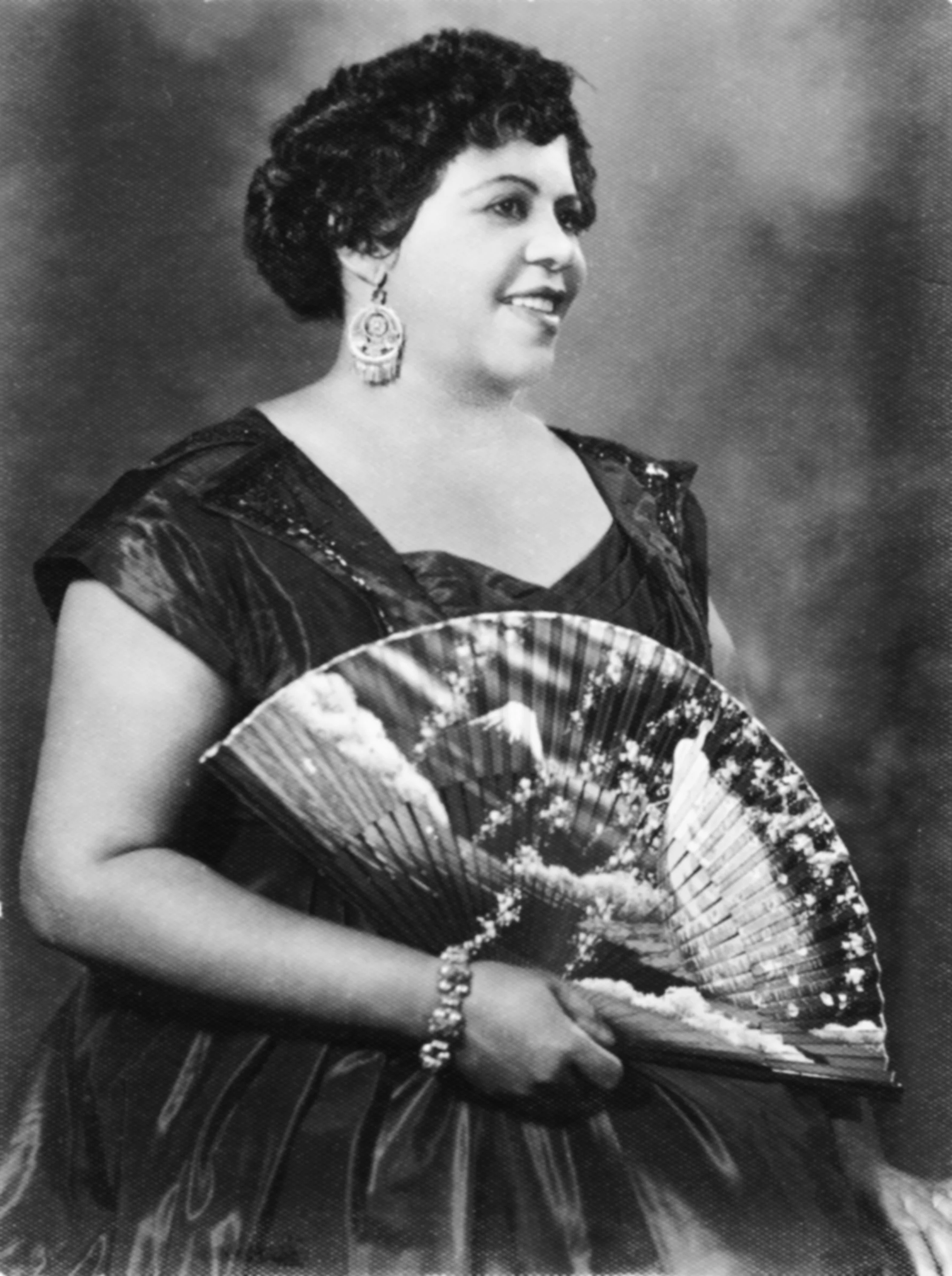 Bea Duncan, a family friend, dressed for Mardi Gras, early 1940s
