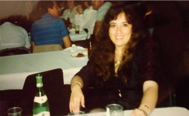 My mother, at a party in the late 80s.