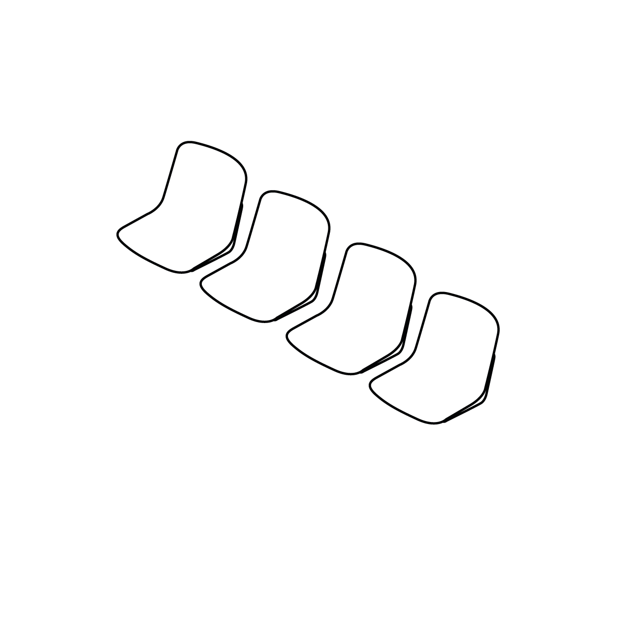  4 places, 237 cm Pied V : +27 cm Pied FIL : +25 cm 