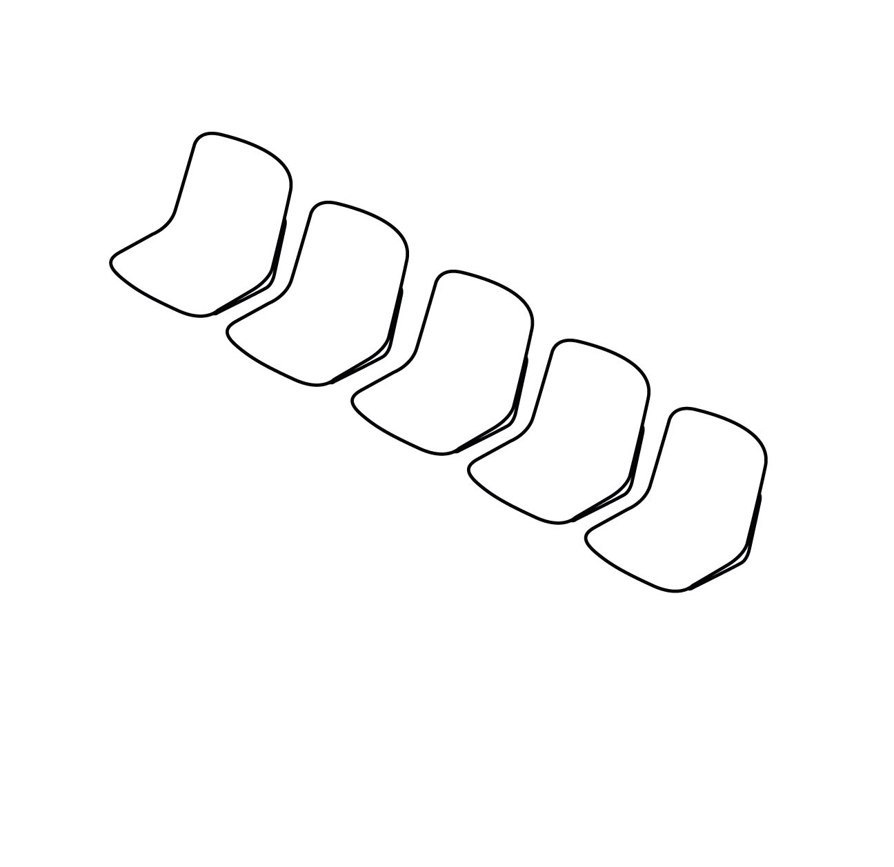  5 places, 299 cm Pied V : +27 cm Pied FIL : +25 cm 