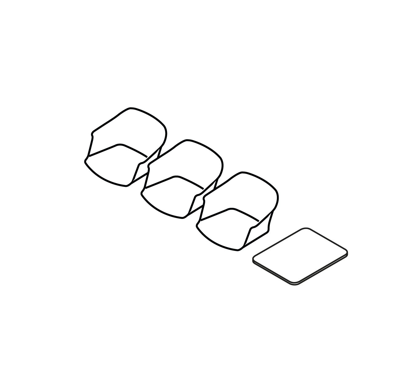  3 places, 1 tablette, 237 cm Pied V : +27 cm Pied FIL : +25 cm 