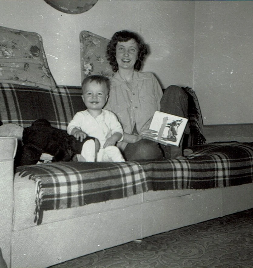 Enjoying a good book with Mom