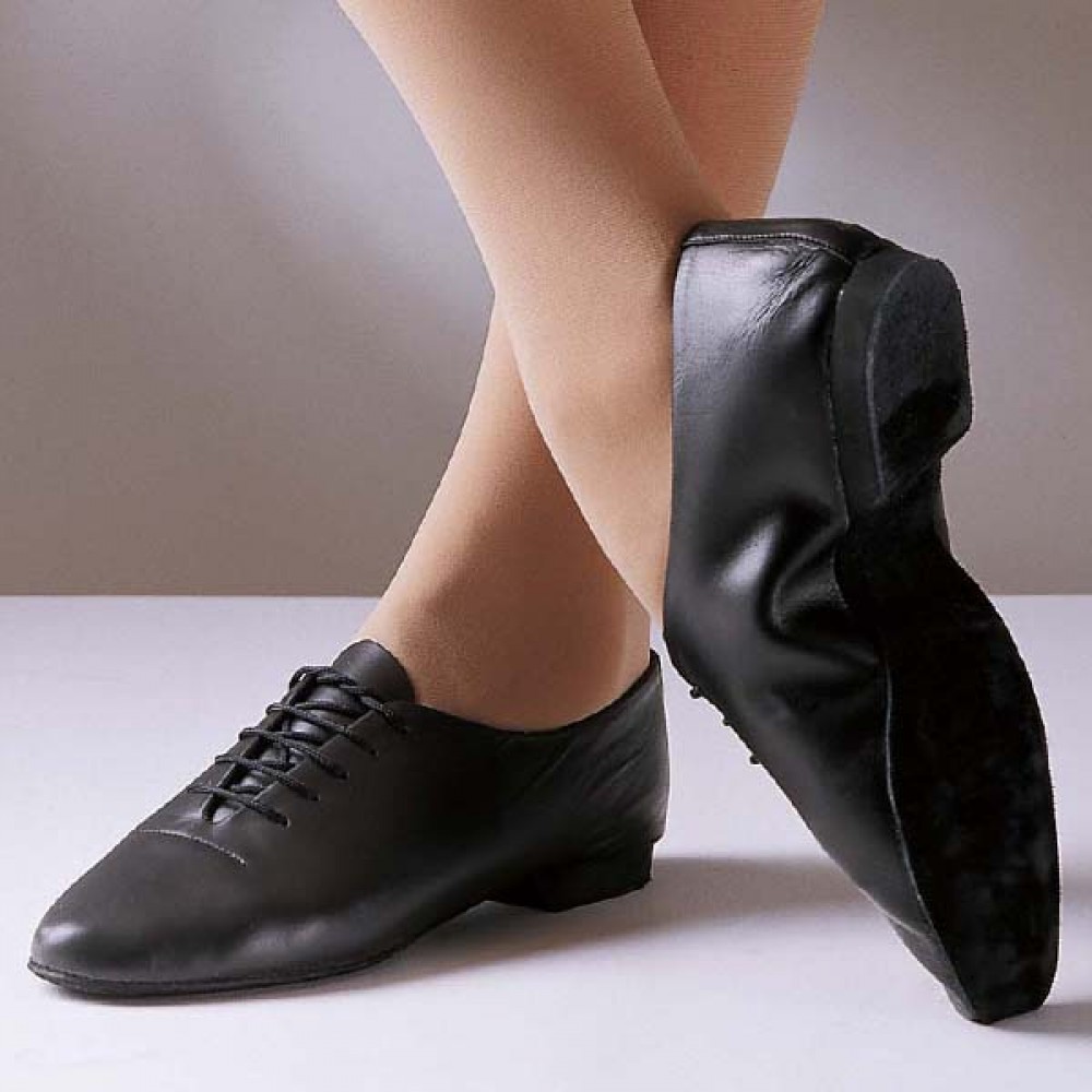 Black Leather Jazz Shoes — Vision 