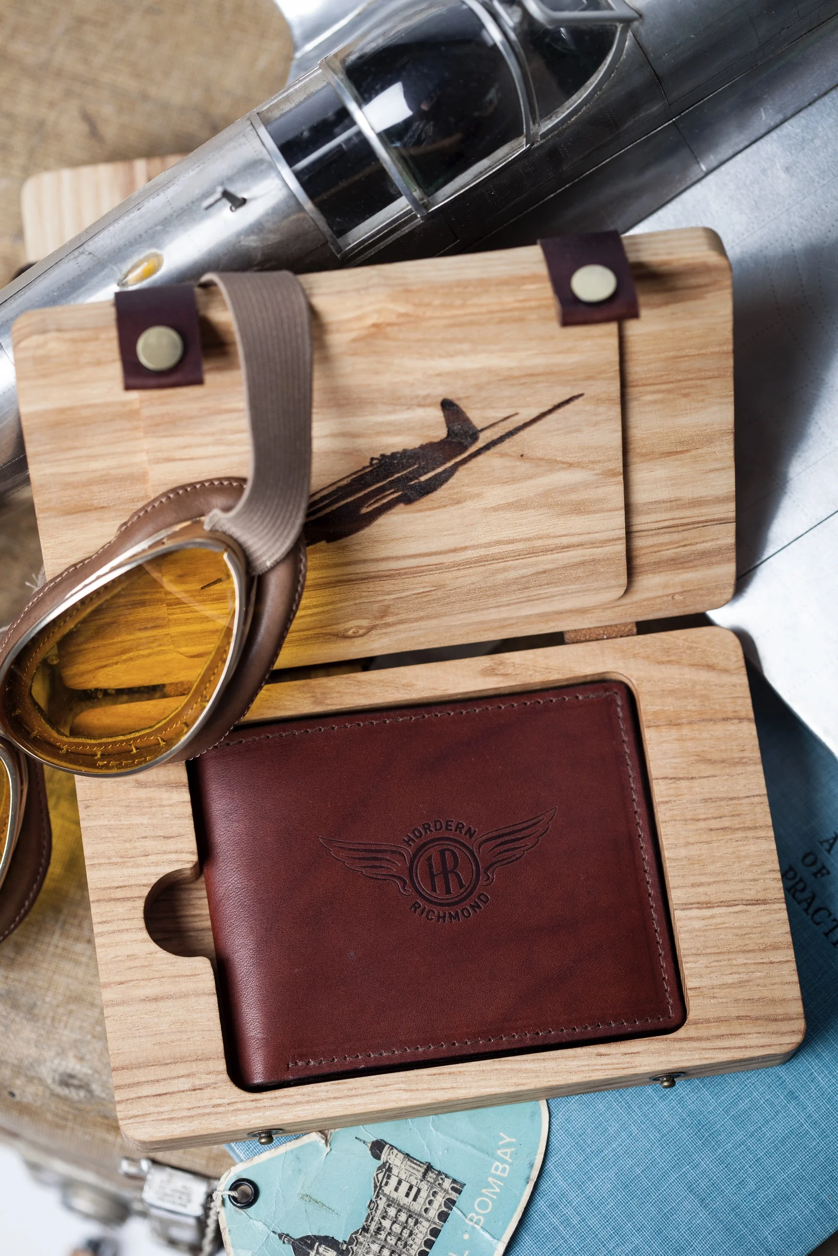 Handmade Aviators Leather Wallet