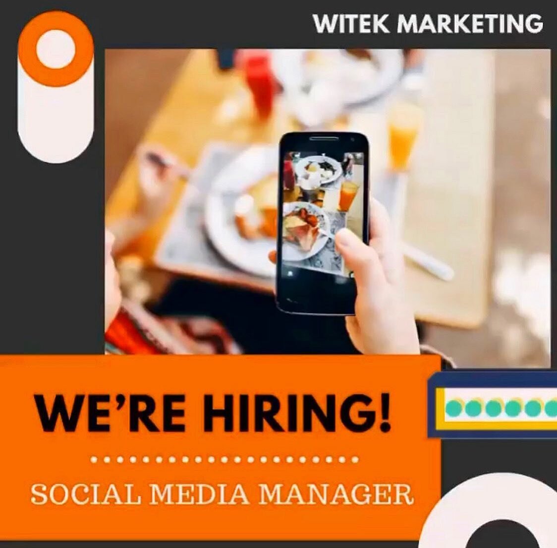 Here we grow again. Do you like to post what you eat? 🍽📷We may have your dream job! 

We&rsquo;re looking for part time Social Media Manager in the Raleigh, Charlotte and Wilmington areas. Requirements: 
✳️Must have strong experience/history with p