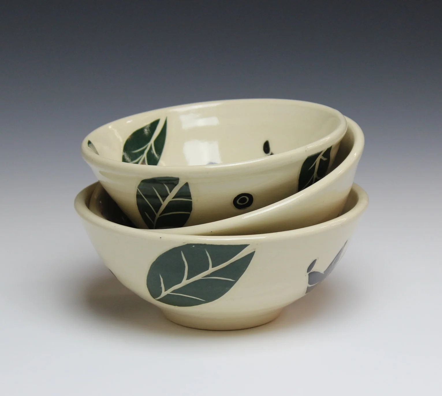 Bowl with leaf design