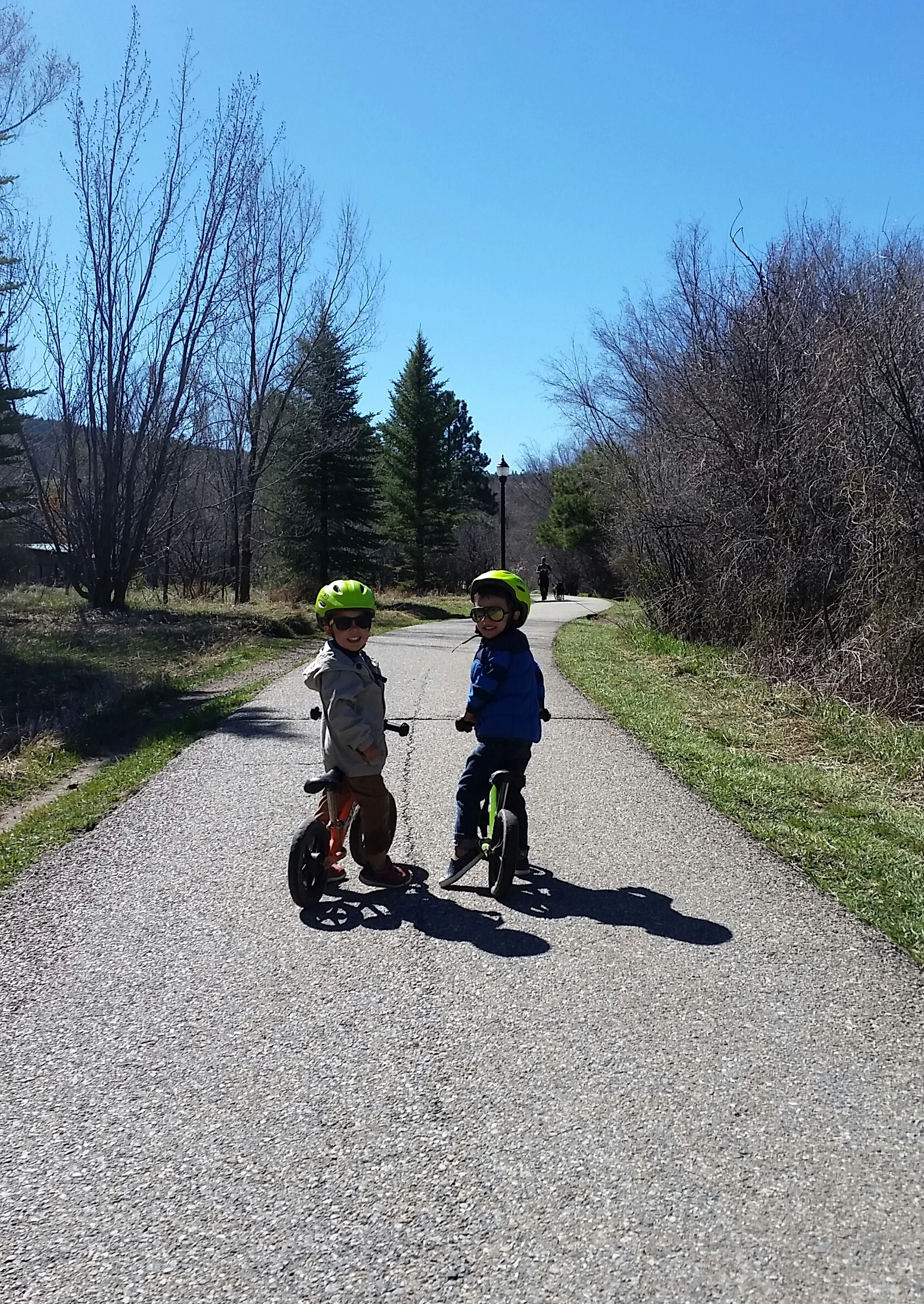 Riding bikes with my best friend in spring...