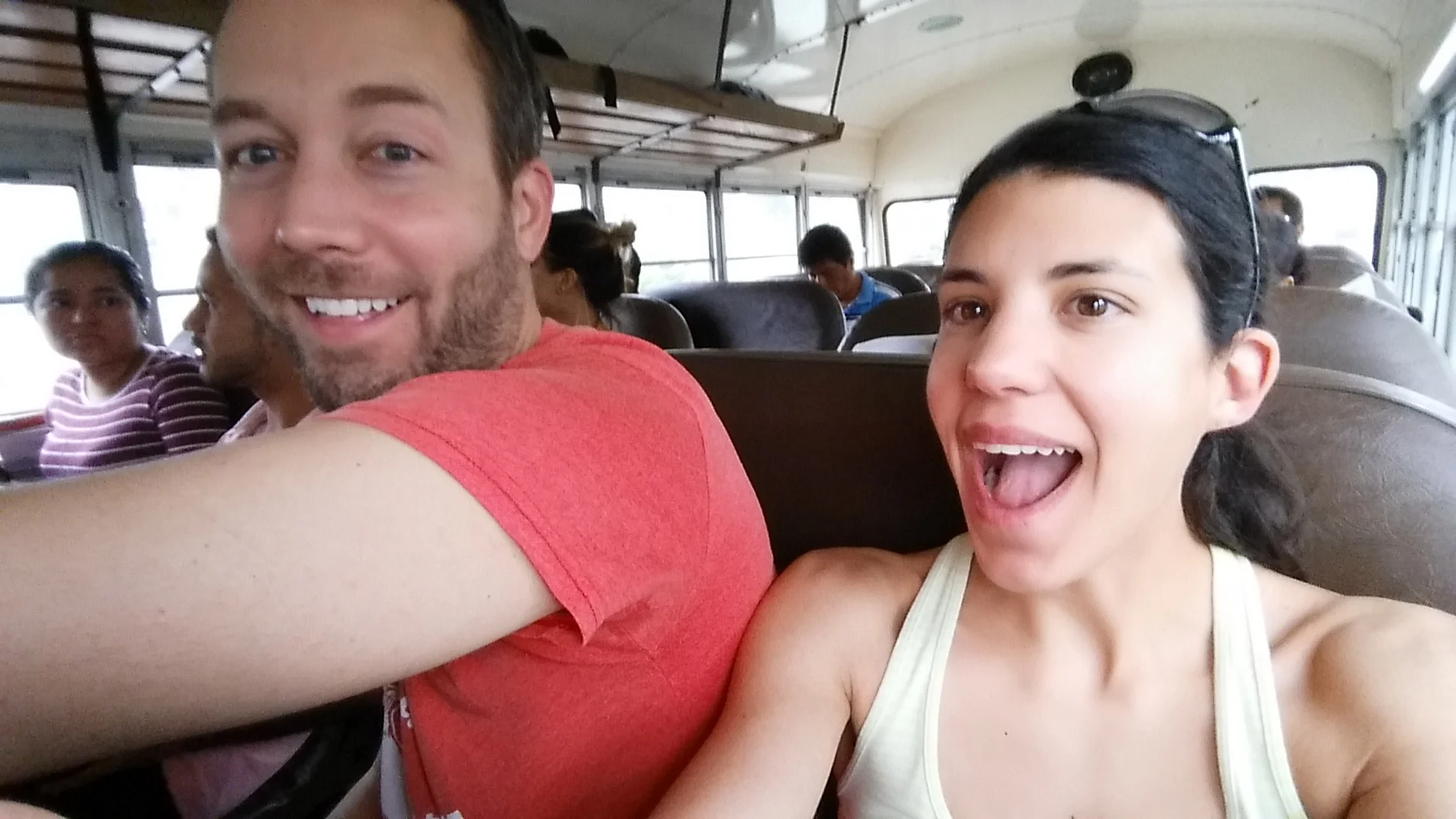 A LONG school bus ride from San Ignacio, Belize to Placencia, Belize