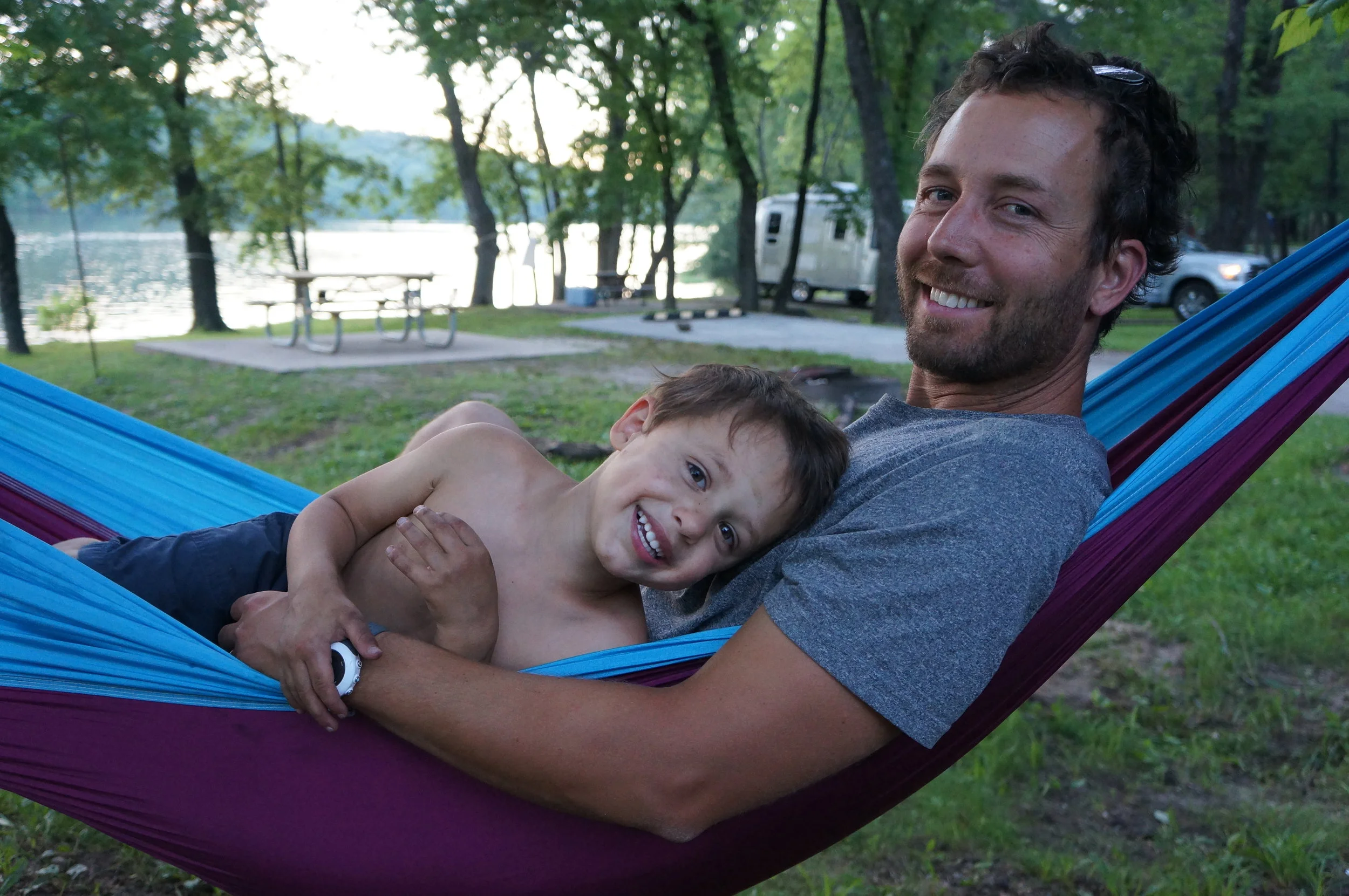 Bennett and dada putting the hammock to good use!