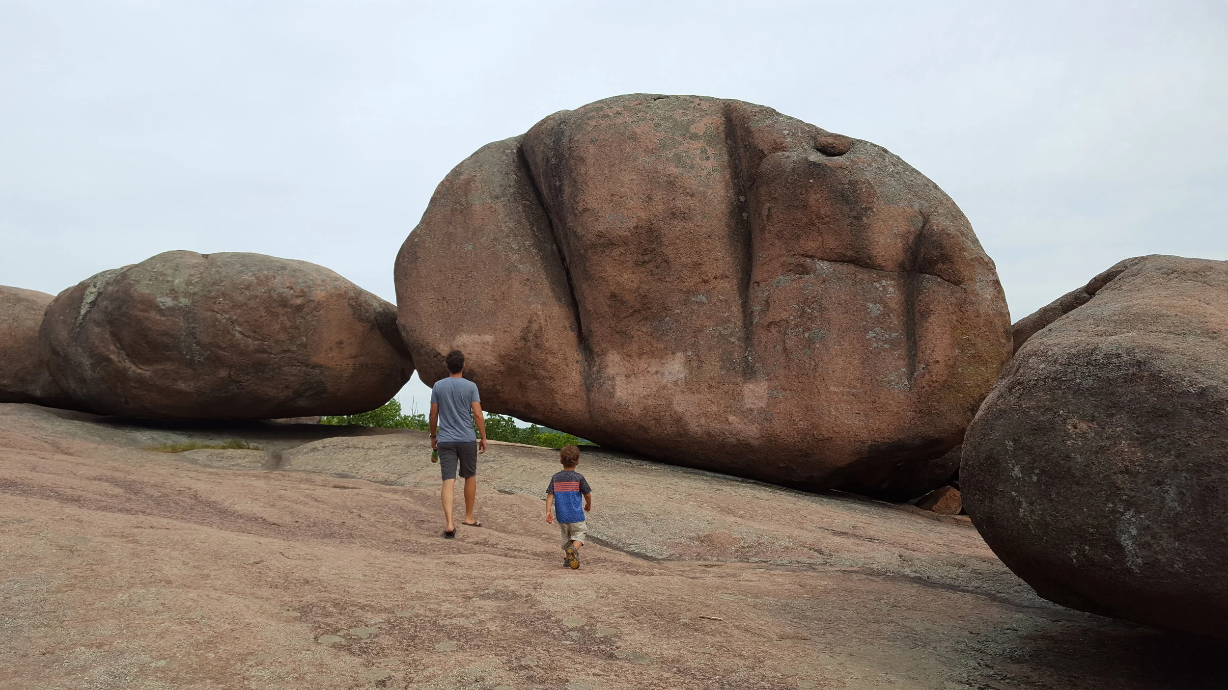 Elephant Rocks State Park in Missouri - After a nice twenty minute hike we located the behemoth rocks!