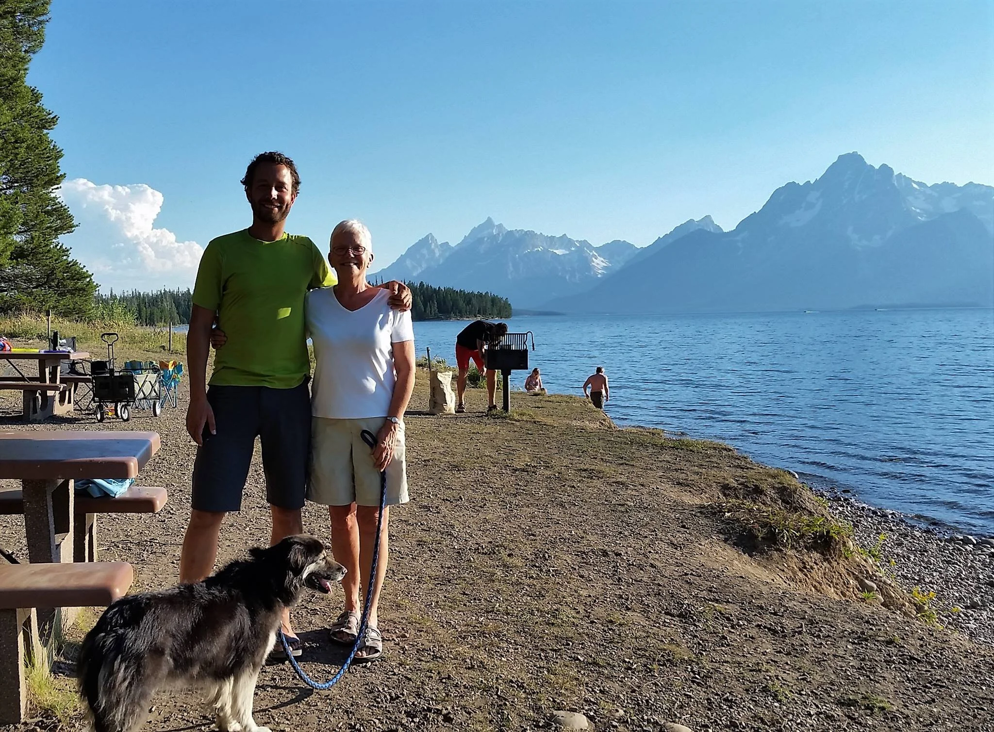 Chip, Helen, and her pup Skye