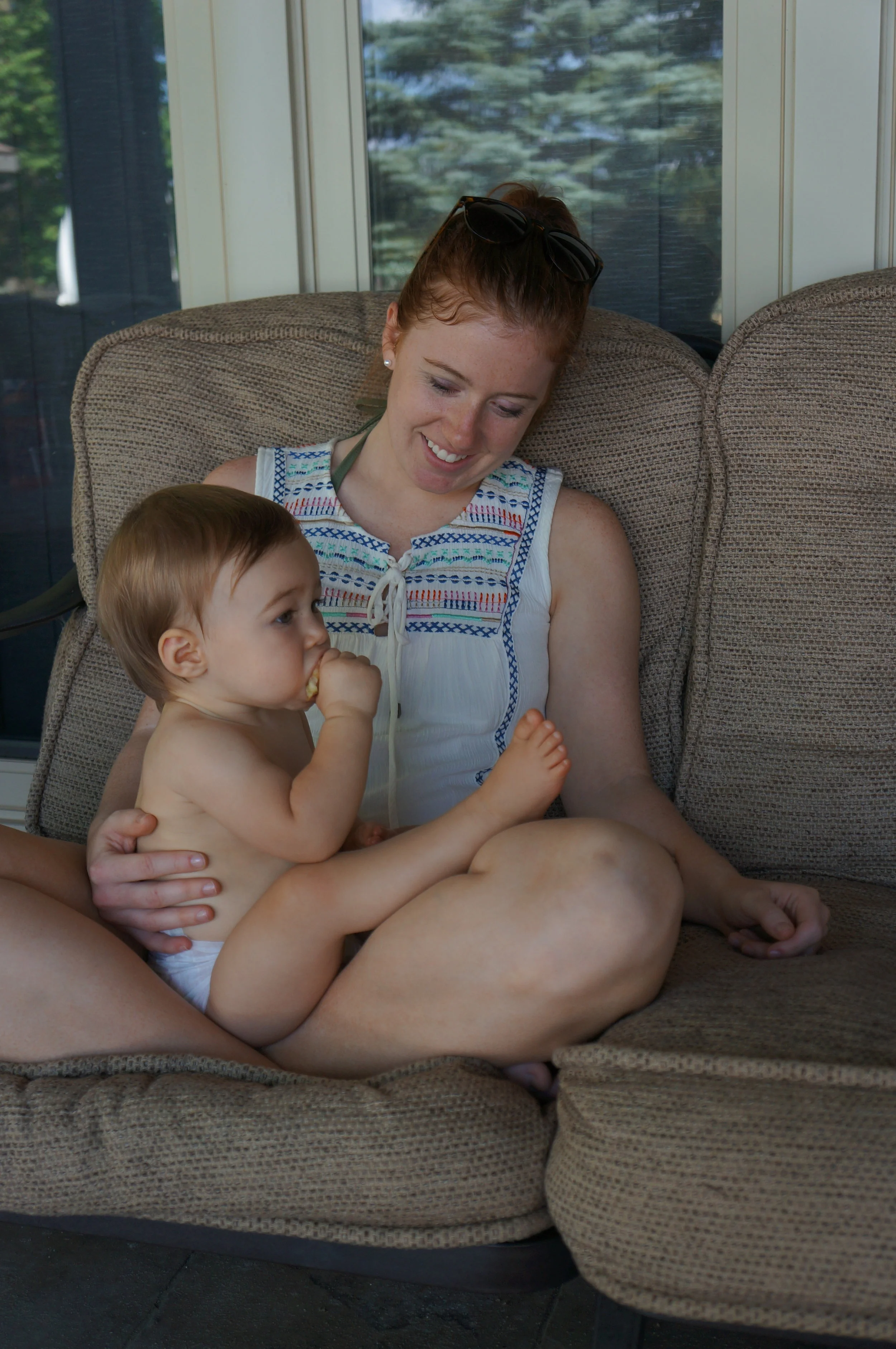 P snacking with Aunt Lydia.