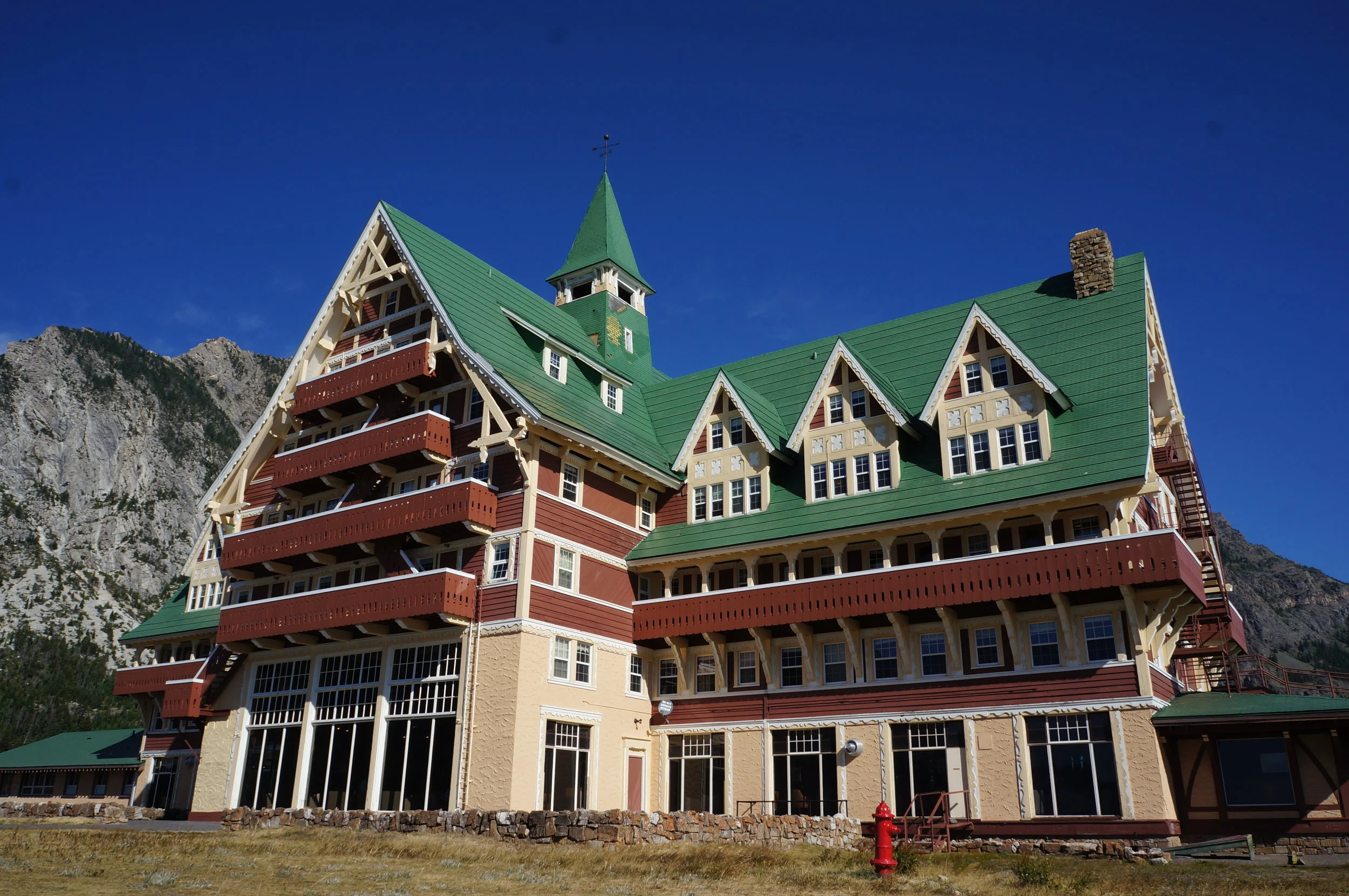 The backside of the Prince of Wales Hotel. 
