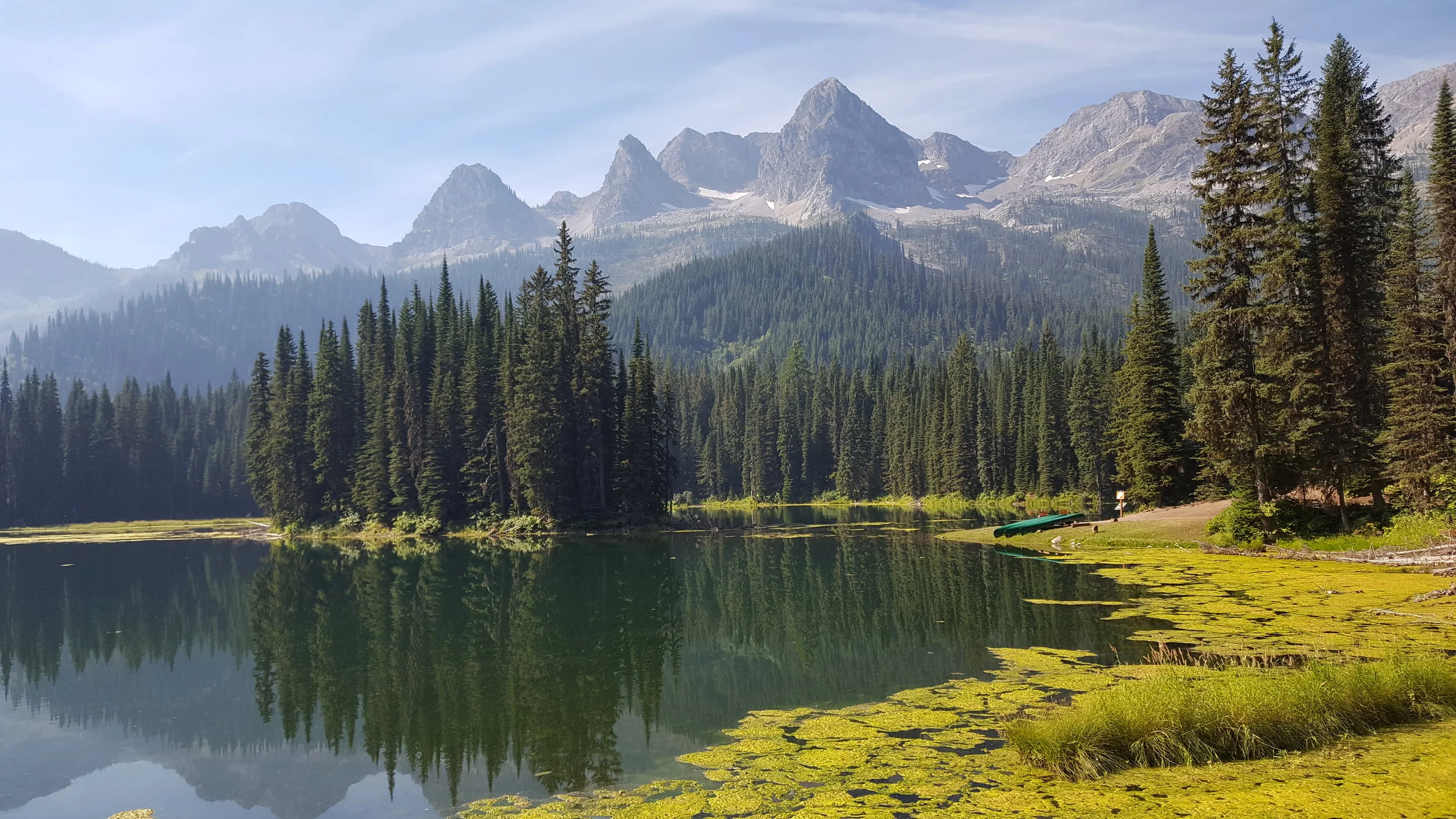 Just north of the U.S. border sits one of the most stunning places we've been - Island Lake, B.C.