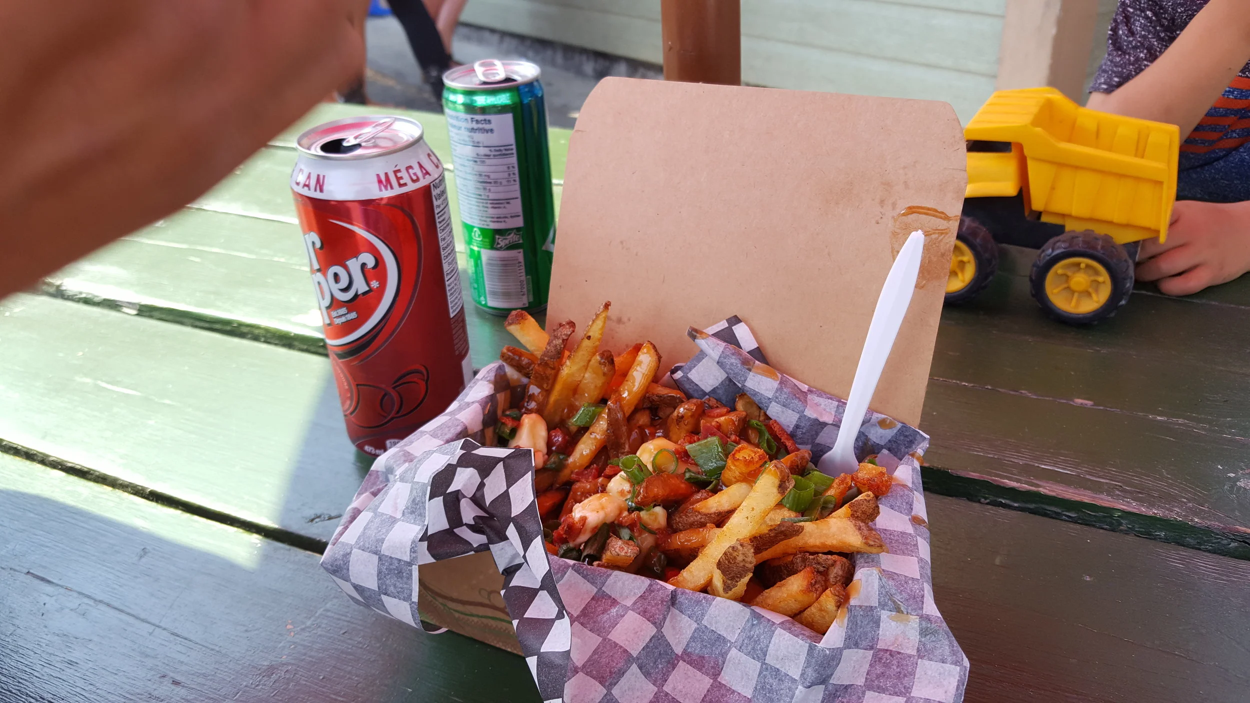 Poutine: an amazing combo of fries, cheese curds, and gravy!