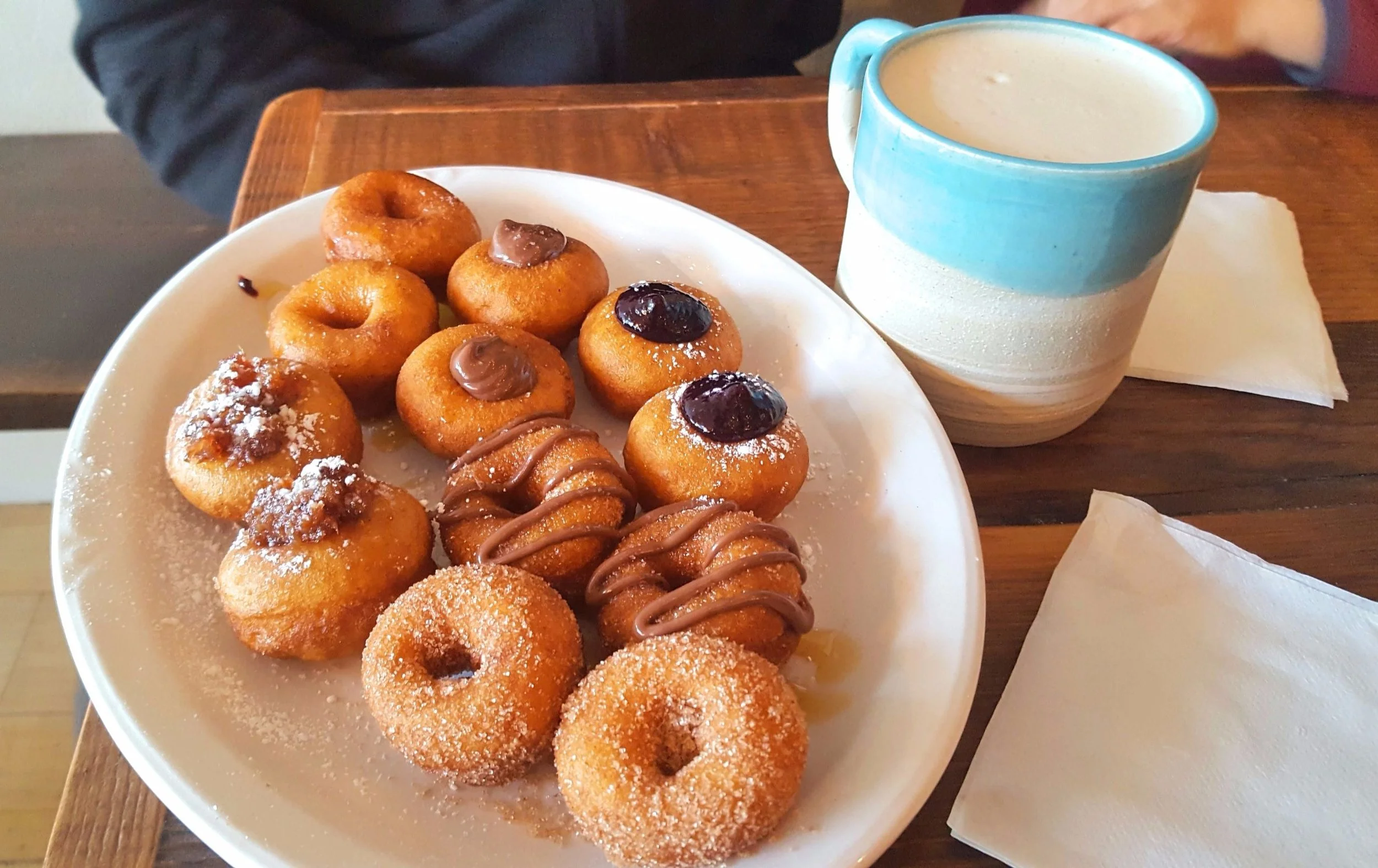 We were itching for a variety so tried them all - The boys love the nutella and sea salt. And surprisingly our fave was the lavender jam and powdered sugar.