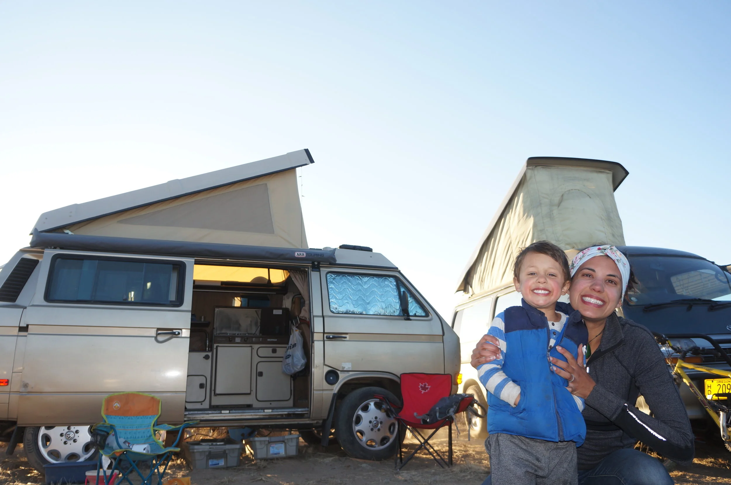 Our home (RIGHT next to our neighbor’s home) at Descend on Bend. They pack ‘em in tight here…