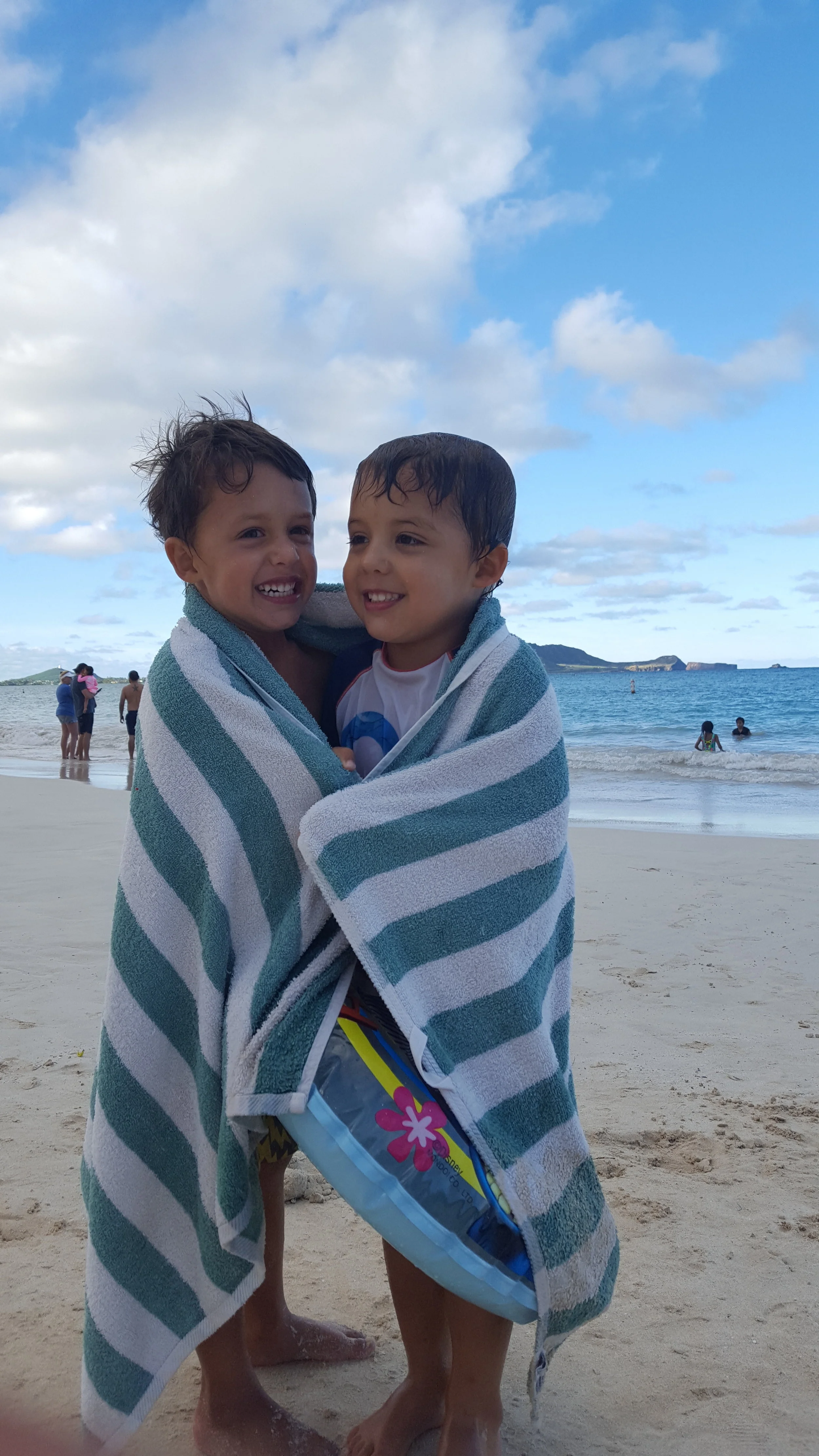 B: "Here Reidy, I'd love to share this towel with you!"