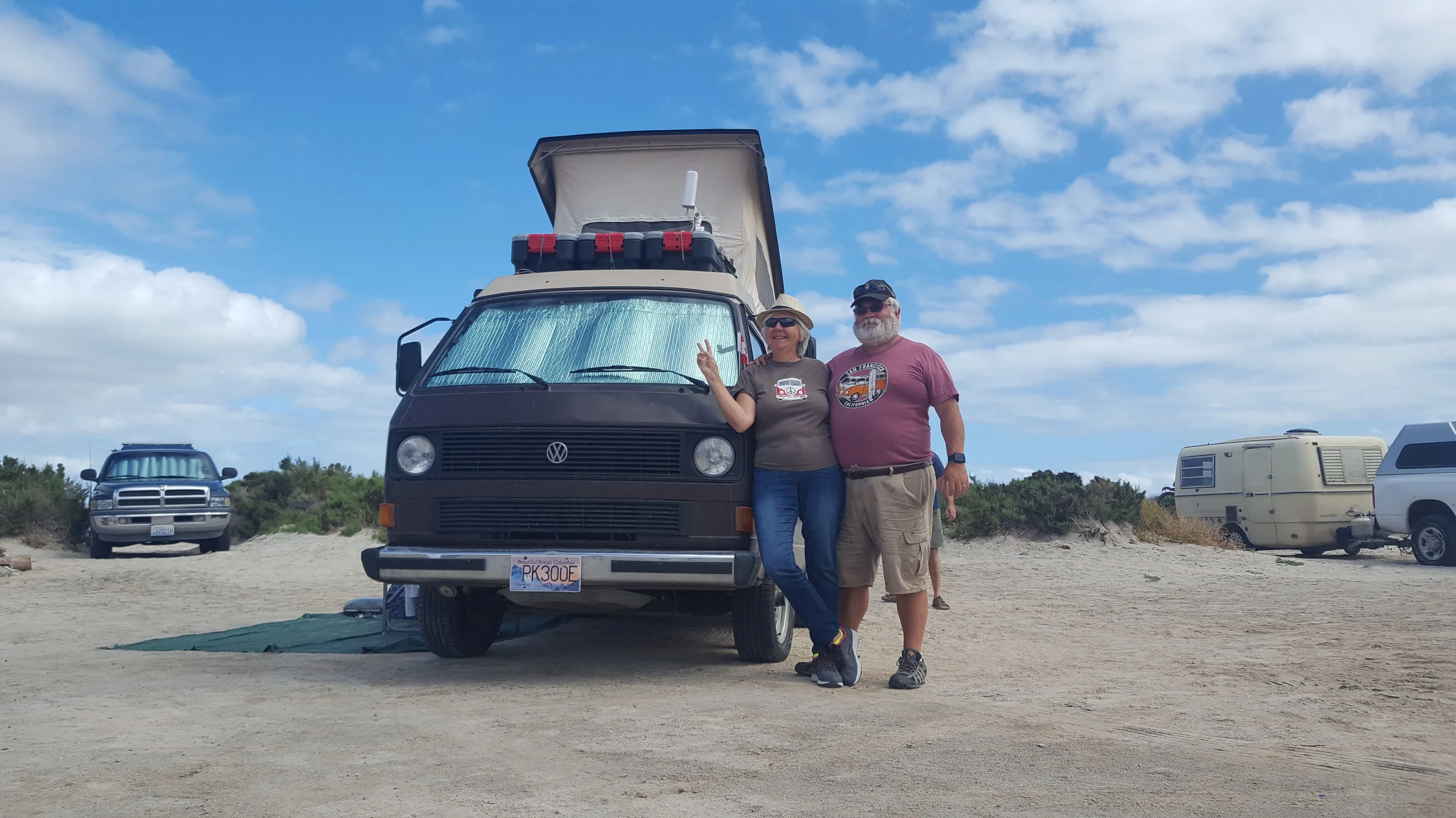 Fern and Barry (the van-kitty is in the van!)