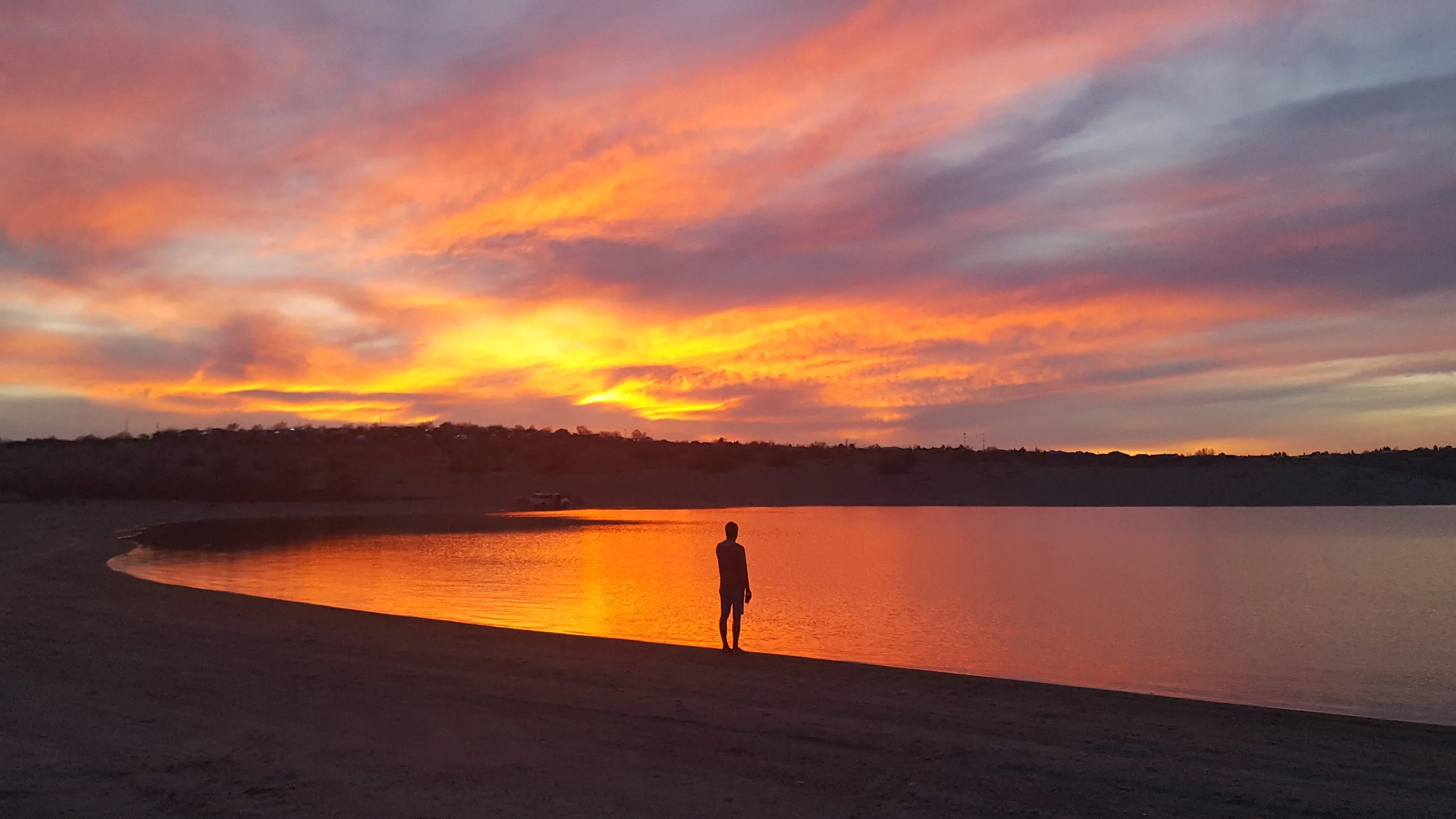 A sunset we most definitely won't forget at Elephant Butte Lake State Park, New Mexico.