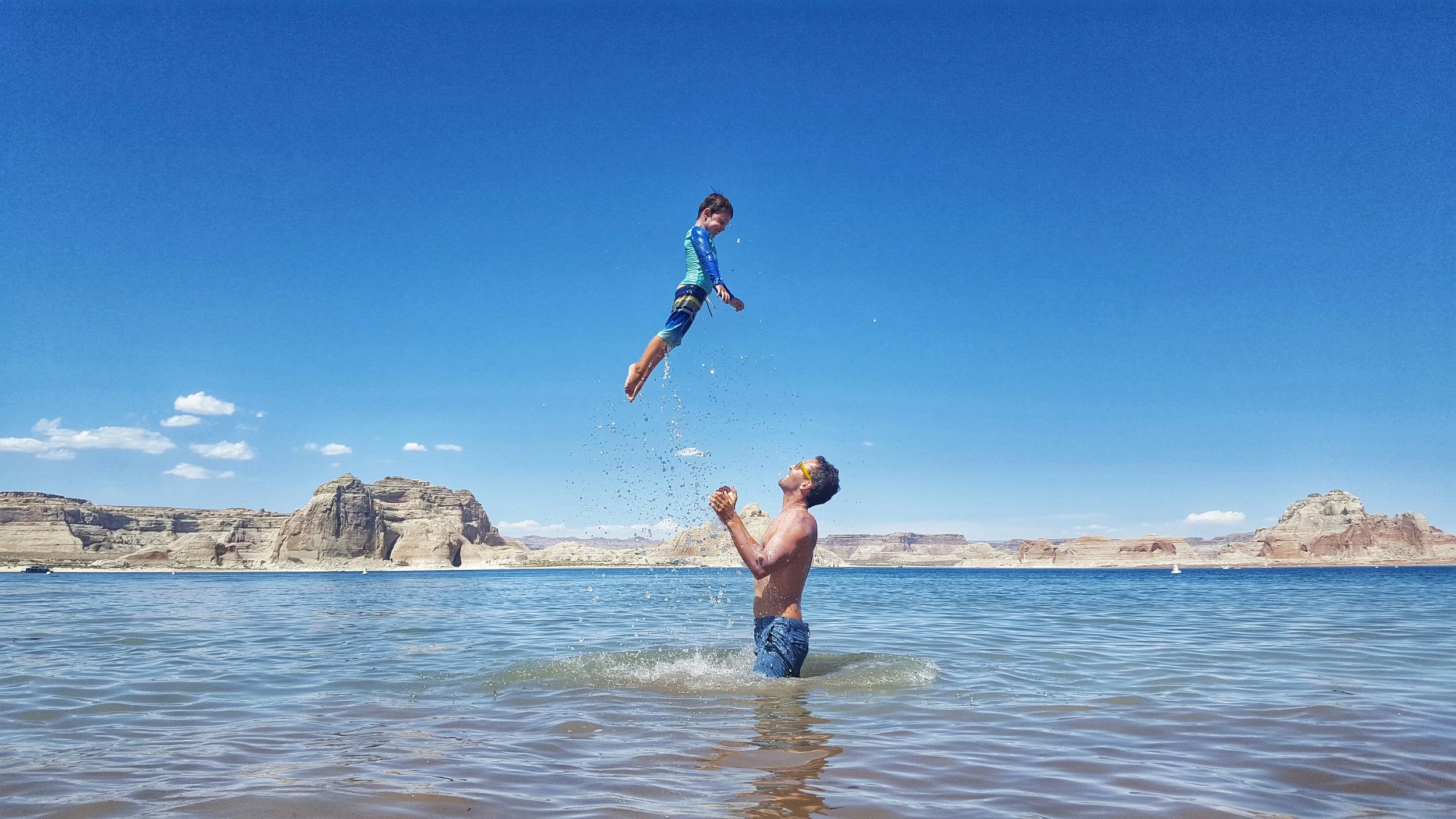Flying high over Lake Powell.