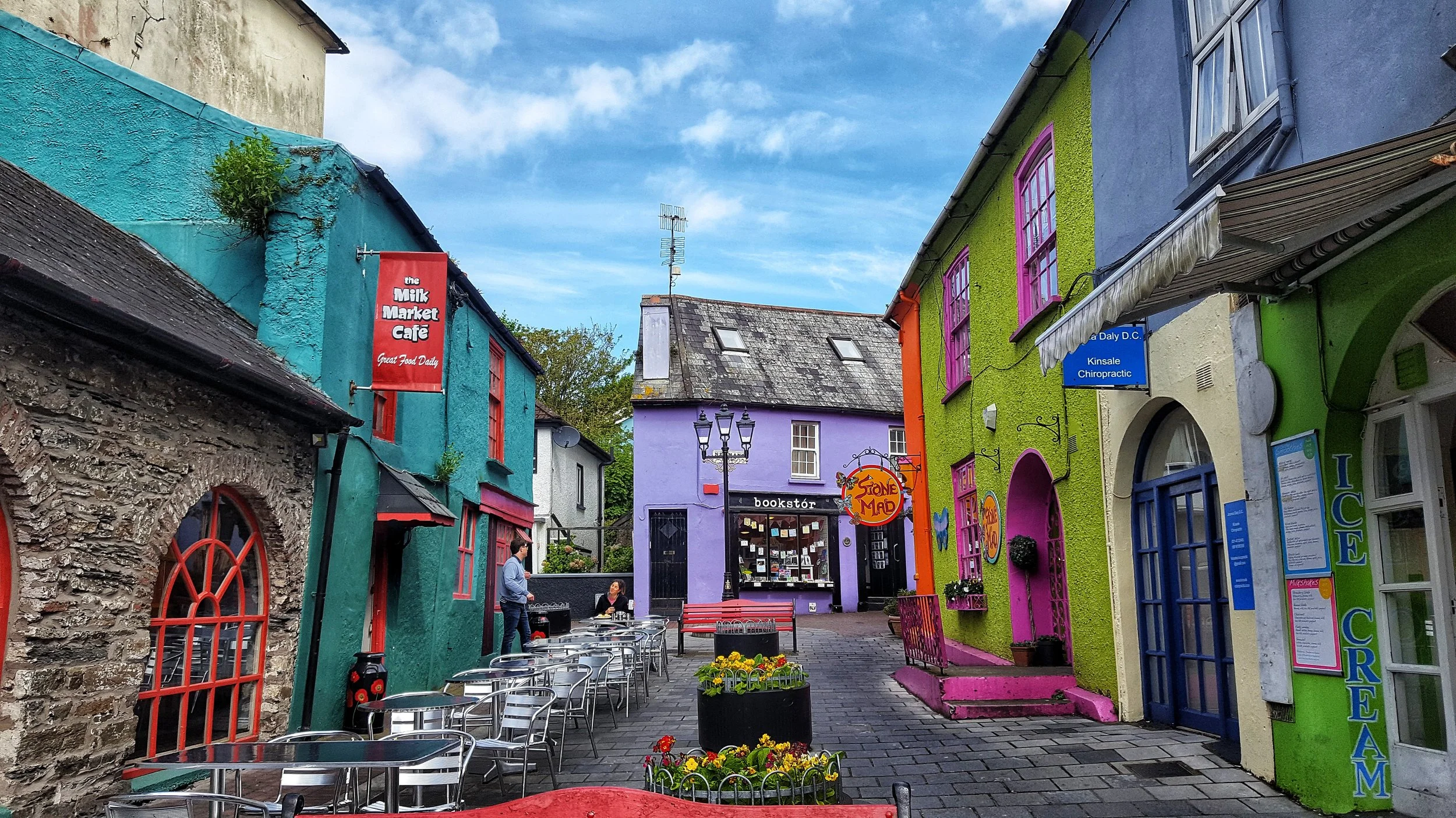 A snippet of the colorful downtown of Kinsale.
