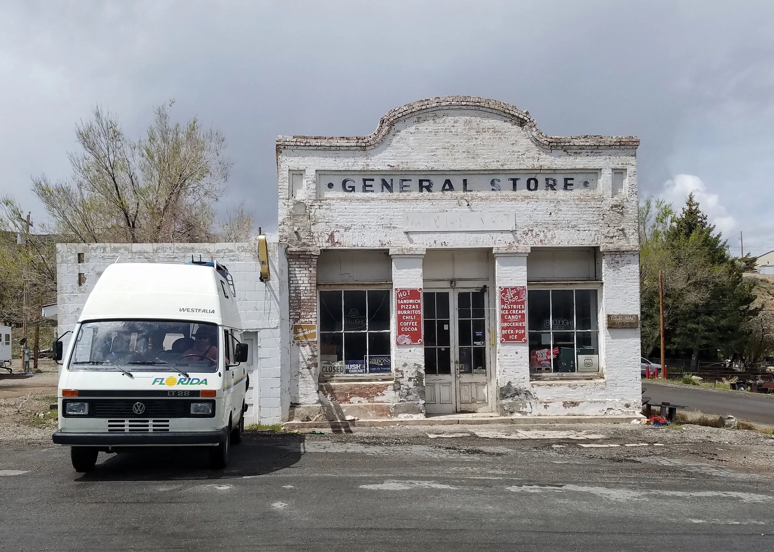 Loaf stopping in front of an old General Store