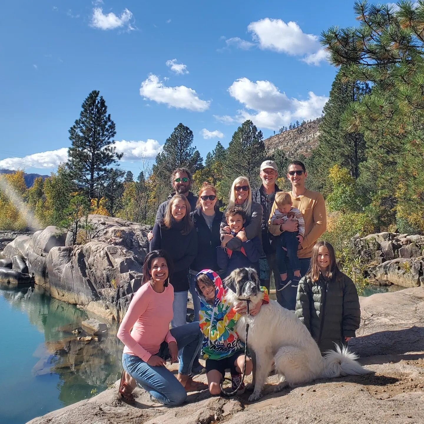 Family does Durango! 🍁 We stayed busy for 8 days straight seeing all the colorful leaves and vistas, we surfed nighthorse in wetsuits, rode the Telluride gondola with excitement, fished rivers and streams with grandpa, soaked in hot springs until we