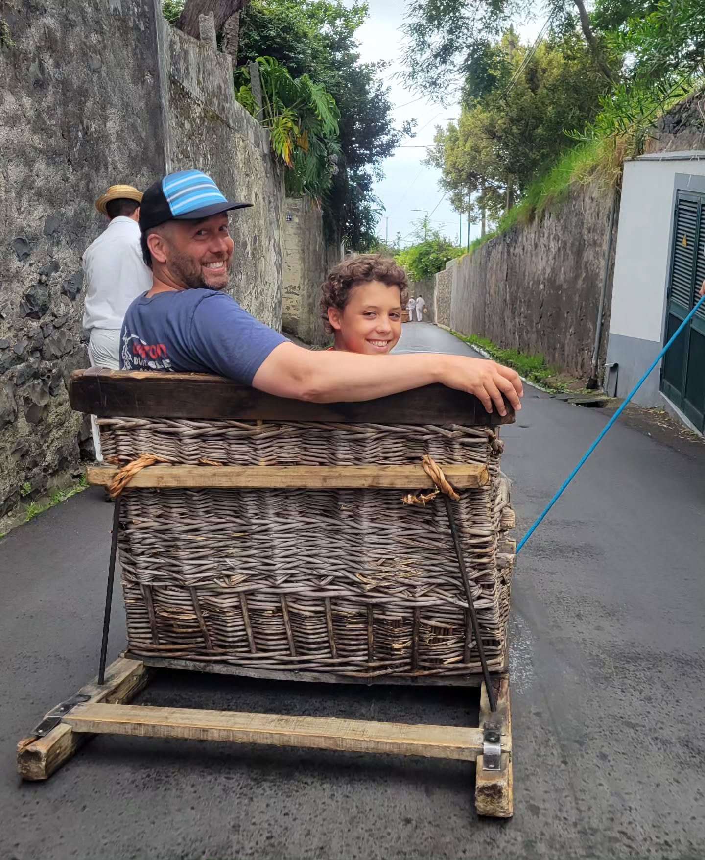 No biggie...just skating our way down the steep streets of Funchal in a wicker basket!!! Yes, the video includes me screaming with glee. I mean fear. 

Damn, the island of Madeira is rocking our world! We spent five days in Funchal (the largest city)