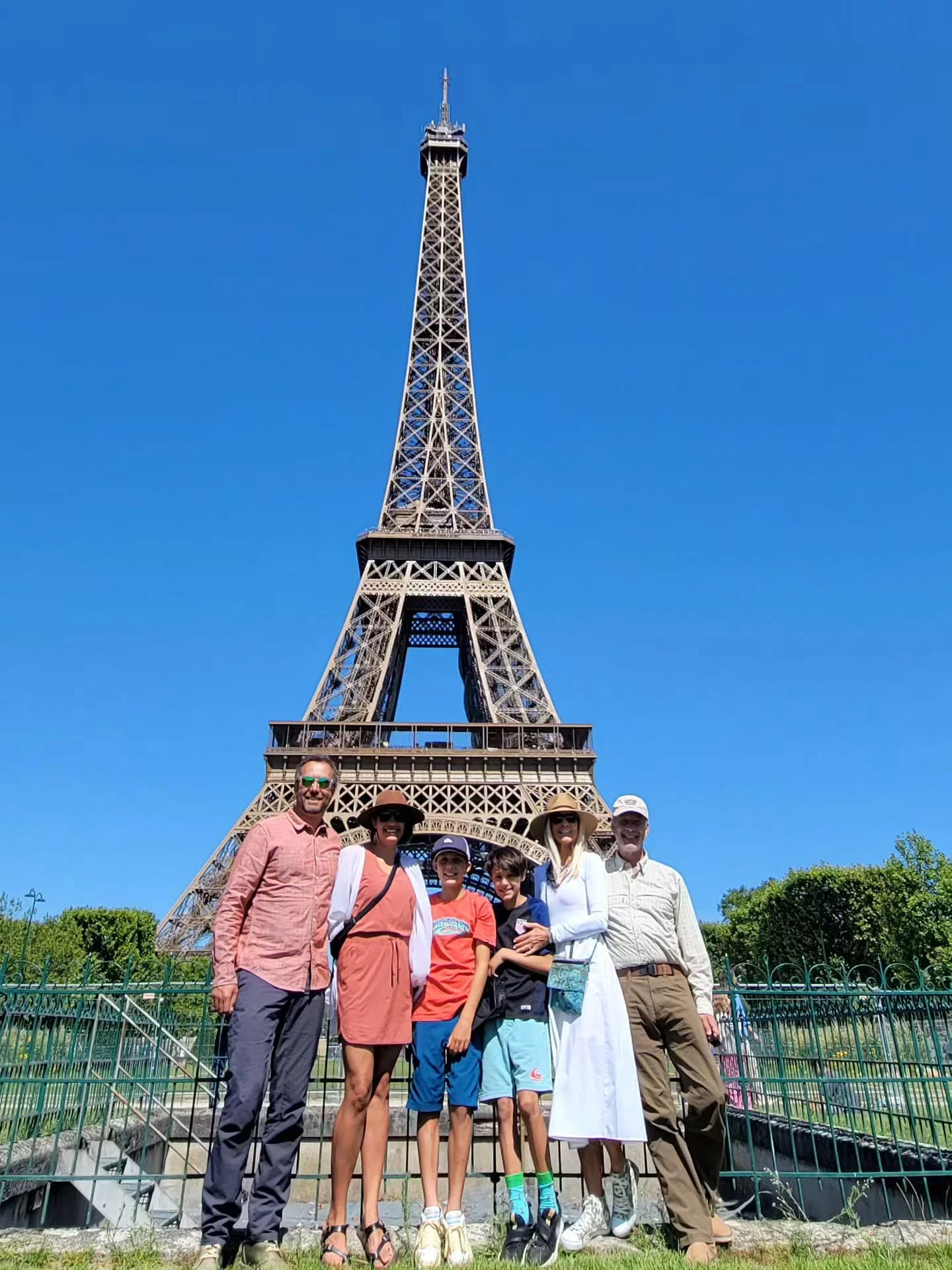Leaving Paris with the fullest of hearts 💕 Met up with Grandpa &amp; Goppee, and stayed in the home of the family we met two years ago. It was an absolute treat! We love everything here from the pain au chocolats to the eiffel tower views and everyt