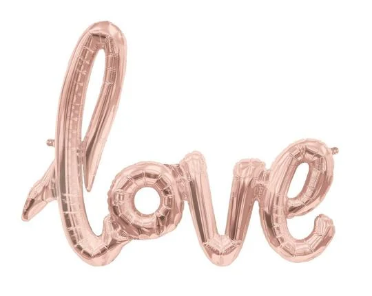 LOVE script letter balloons
