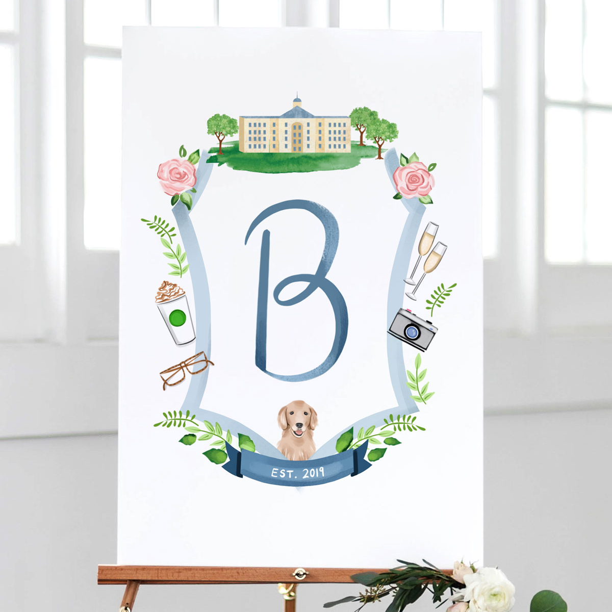 Wedding Crest Sign