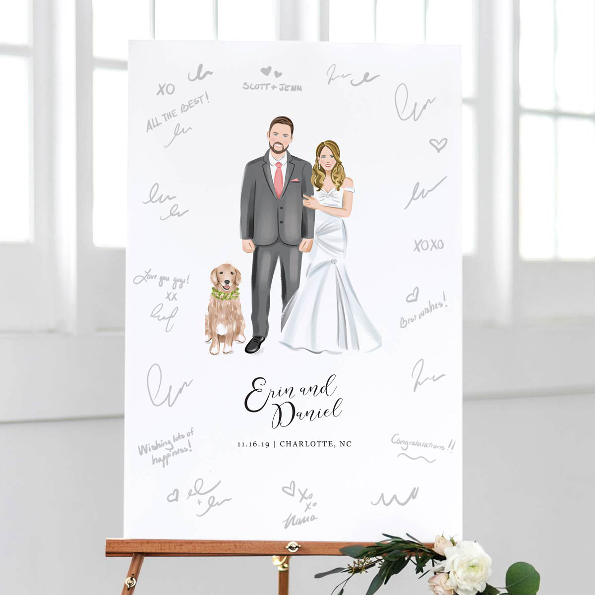 Bride and Groom Guest Alternative Sign