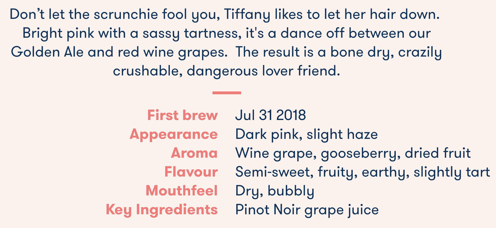 Eighty-Eight Brewing Tiffany Rosé Saison tasting notes