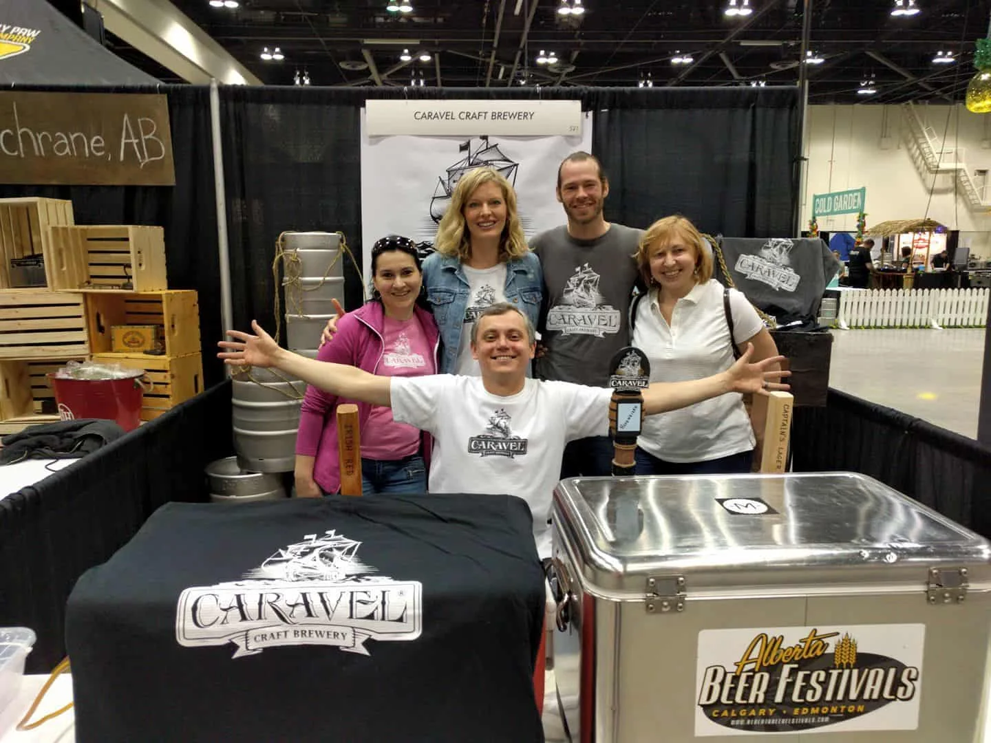 Vlad and the Caravel team setting up for Calgary Beerfest