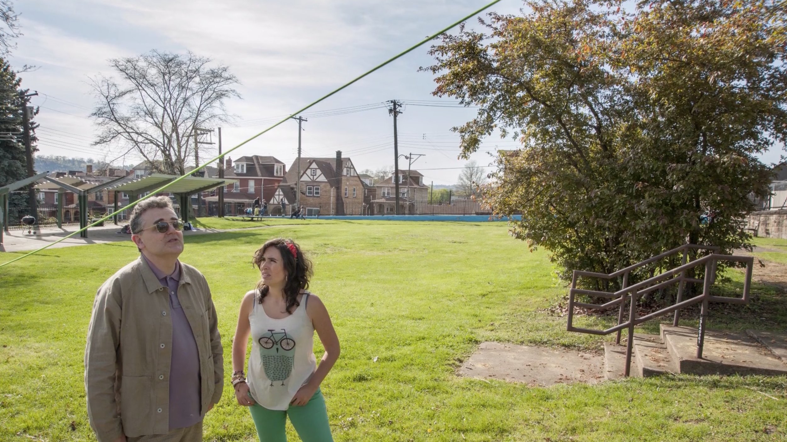 Raymund Ryan with Marialuisa Borja, of Quito-based practice Al Borde, at Recycle Park in North Braddock, Pennsylvania, 2016. Courtesy of the Carnegie Museum of Art. See the finalized proposal for the park renovation here . 