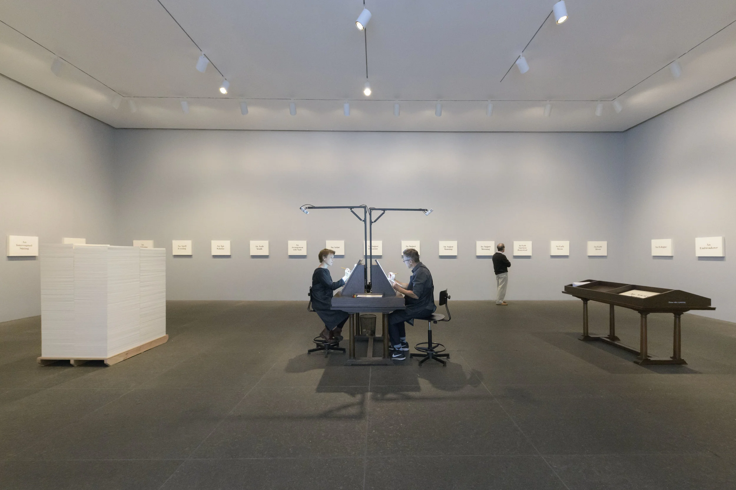 Installation view. Lenka Clayton and Jon Rubin, 2018, 57th Carnegie International. © Carnegie Museum of Art, Pittsburgh. Photo: Bryan Conley.