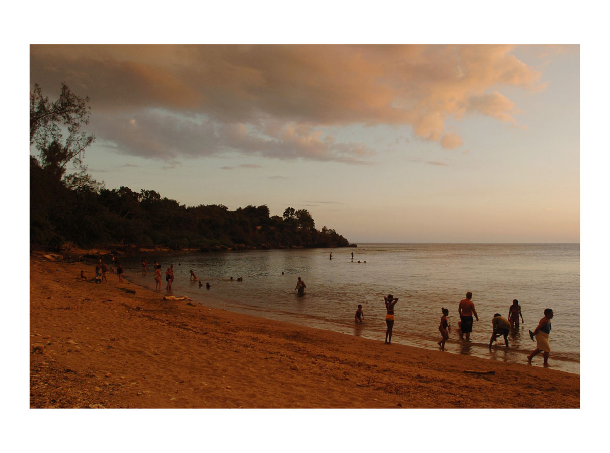   The Beach I  (Santiago de Cuba, Cuba, 2006) by Johnny Green (50 x 70cm)   Size: 19.7 H x 27.6 W in   This is the 1st of 12 Limited Edition C-type Lambda matt prints, unframed, but with an elegant off white mount which is signed and numbered by the 