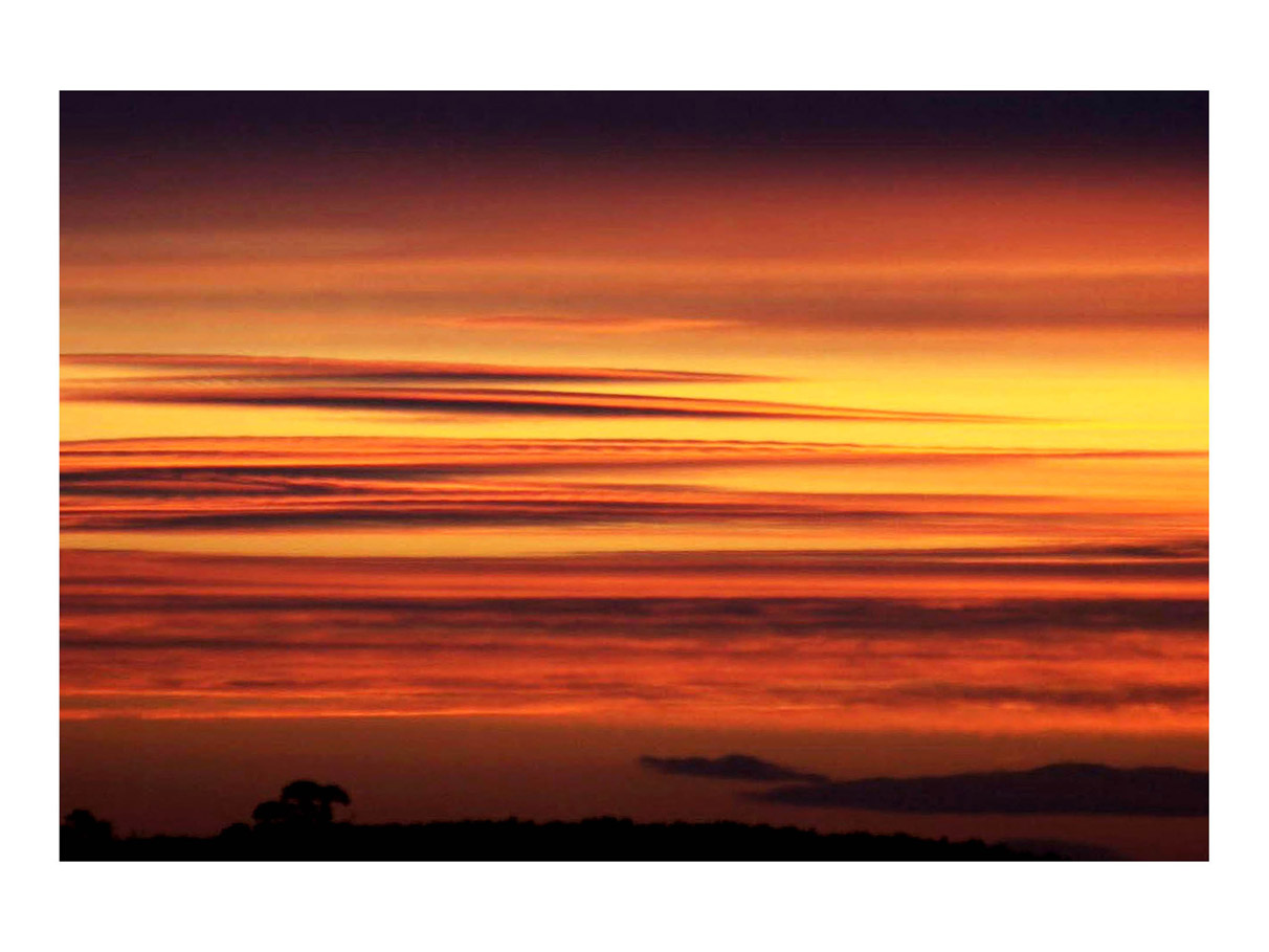   The Sun Setting &nbsp;(Buckinghamshire, England, circa 2004) by Johnny Green (43 x 53cm)   Size: 16.9 H x 20.9 W x 1.7 in   This is the 1st of 21 Limited Edition C-type Lambda prints, encased in a beautiful, black wooden frame. The matt photograph 