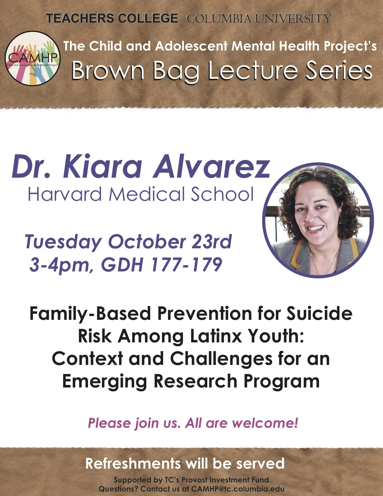 Brown Bag Lecture Series: Dr. Kiara Alvarez