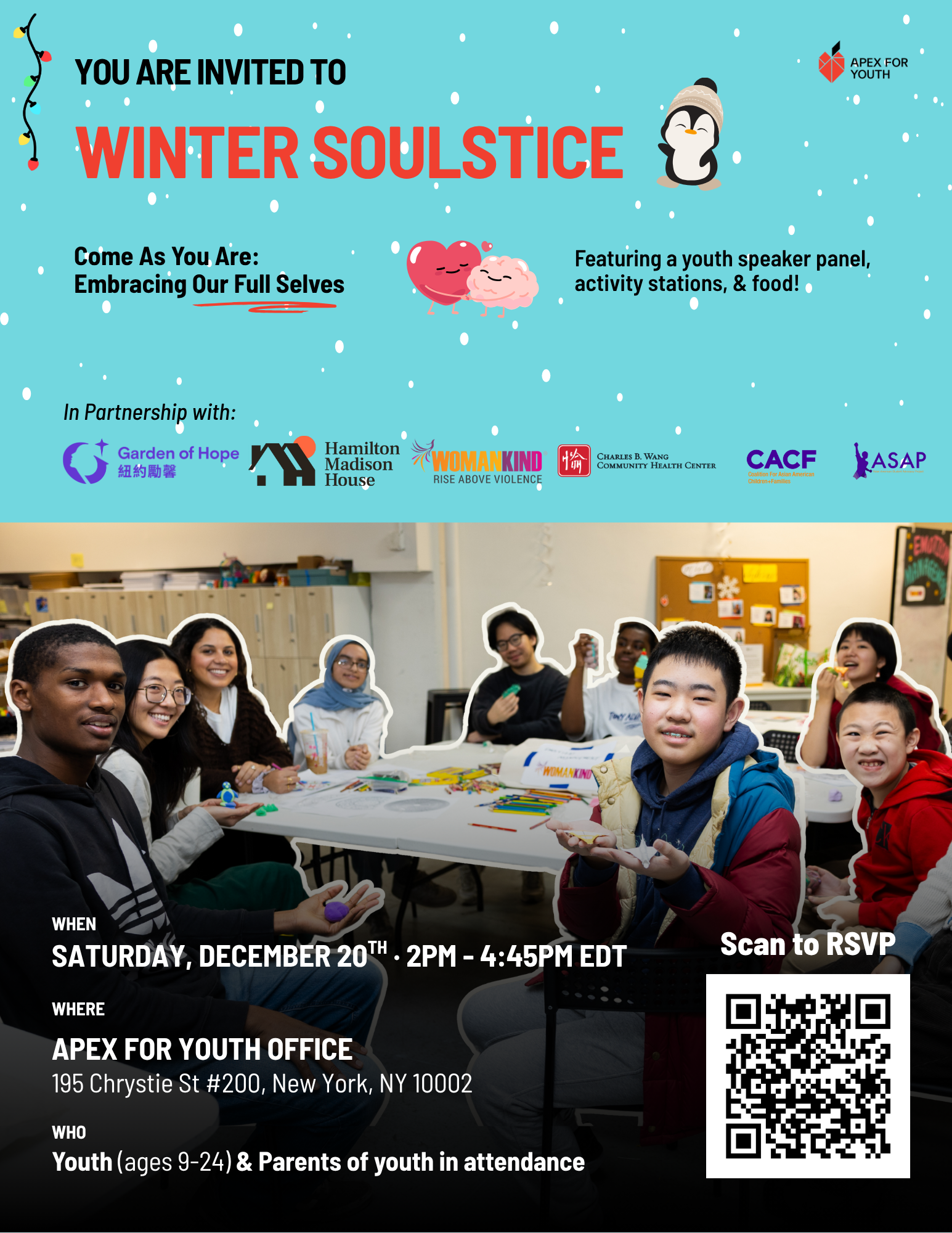 Winter Soulstice Event at Apex for Youth Center